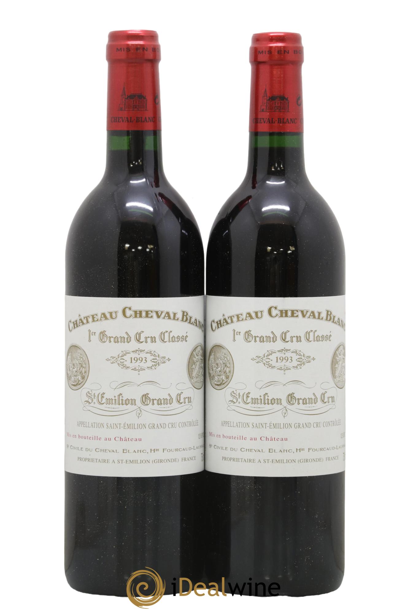 Château Cheval Blanc 1er Grand Cru Classé A 1993 - Lot de 2 bouteilles - 0