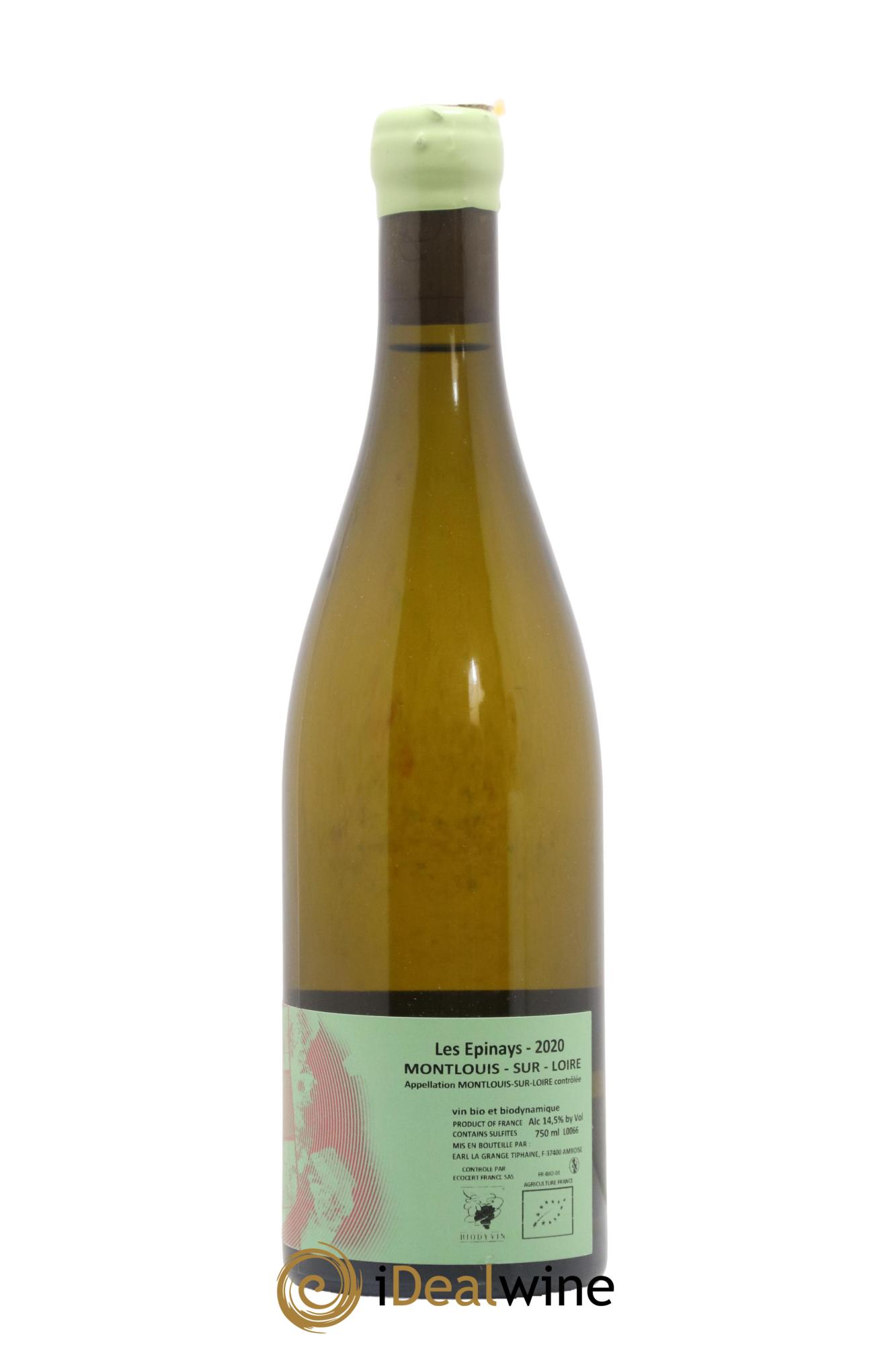 Montlouis-sur-Loire Les Epinays La Grange Tiphaine 2020 - Lot de 1 bouteille - 1