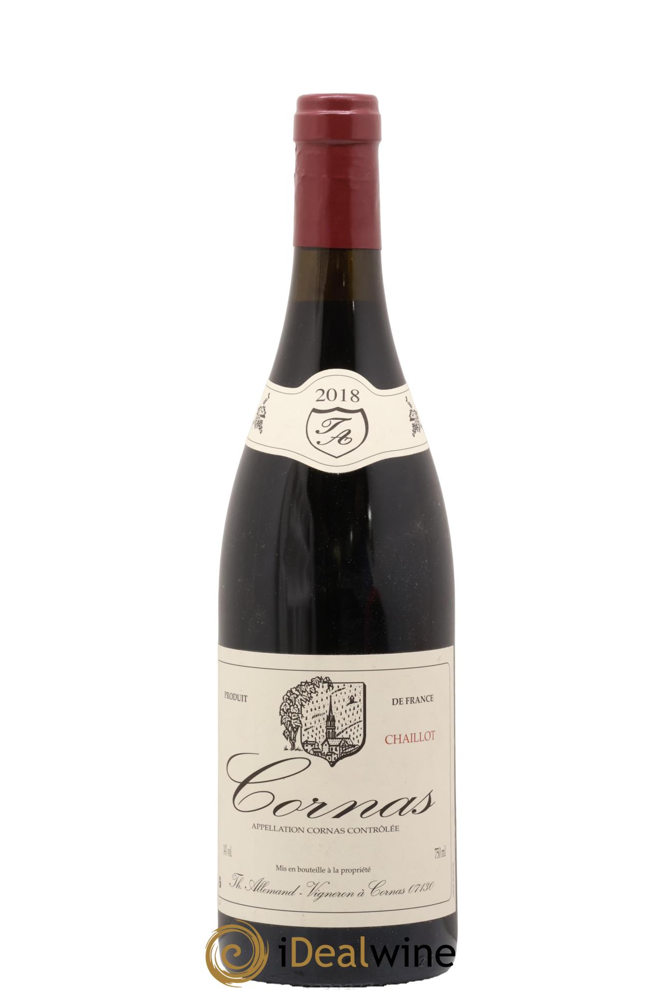 Cornas Chaillot Thierry Allemand 2018 - Lot de 1 bouteille - 0