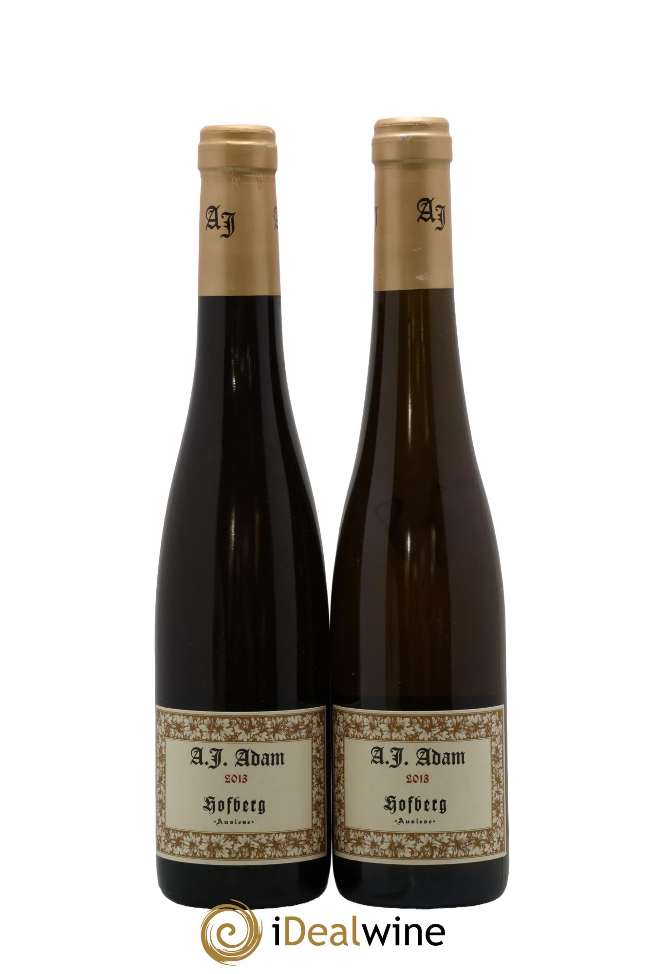 Vins Etrangers Allemagne Dhroner Hofberg Auslese Weingut A.J. Adam 2013 - Lot de 2 demi bouteilles - 0