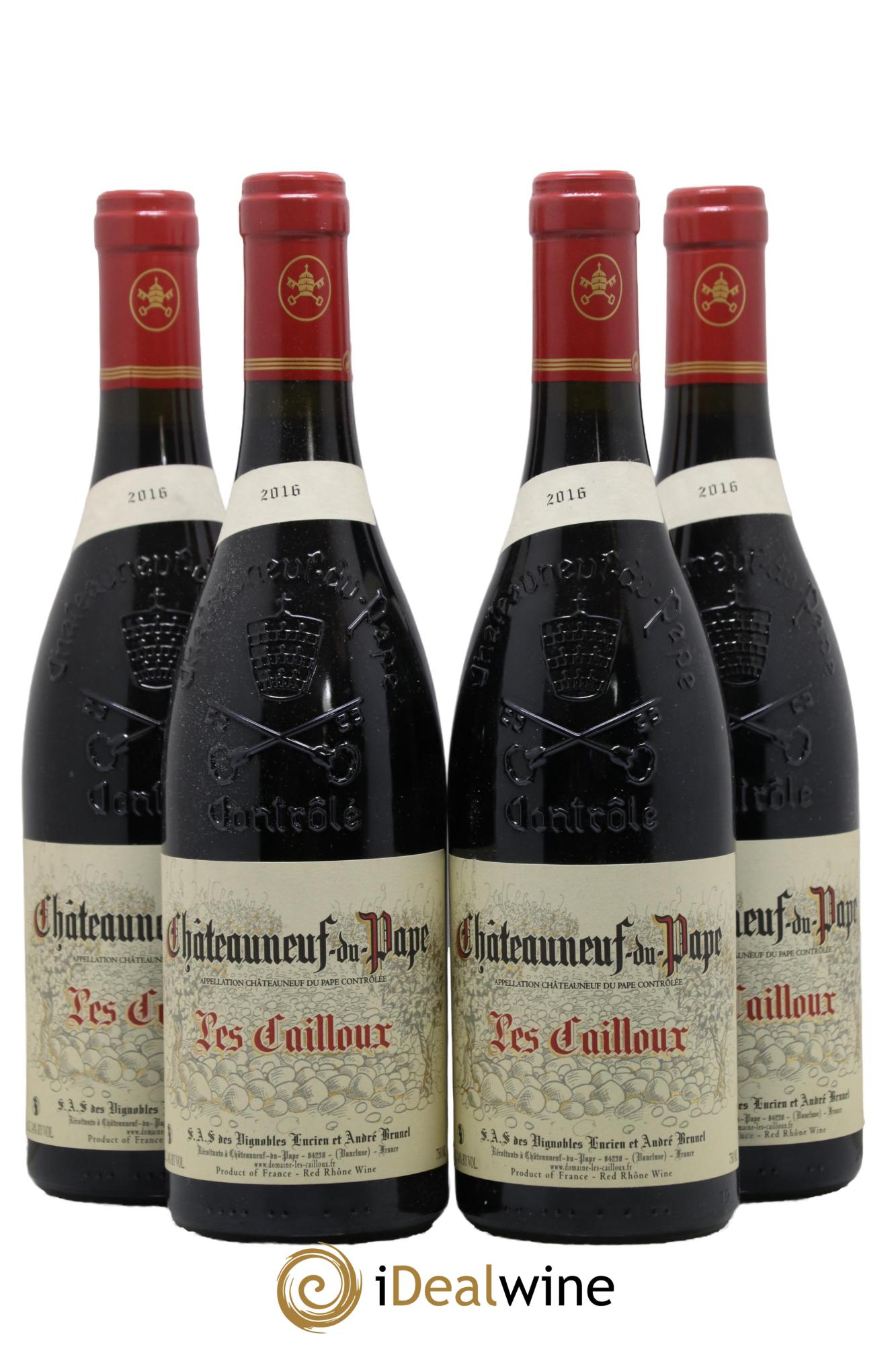 Châteauneuf-du-Pape Les Cailloux André Brunel 2016 - Lot de 4 bouteilles - 0