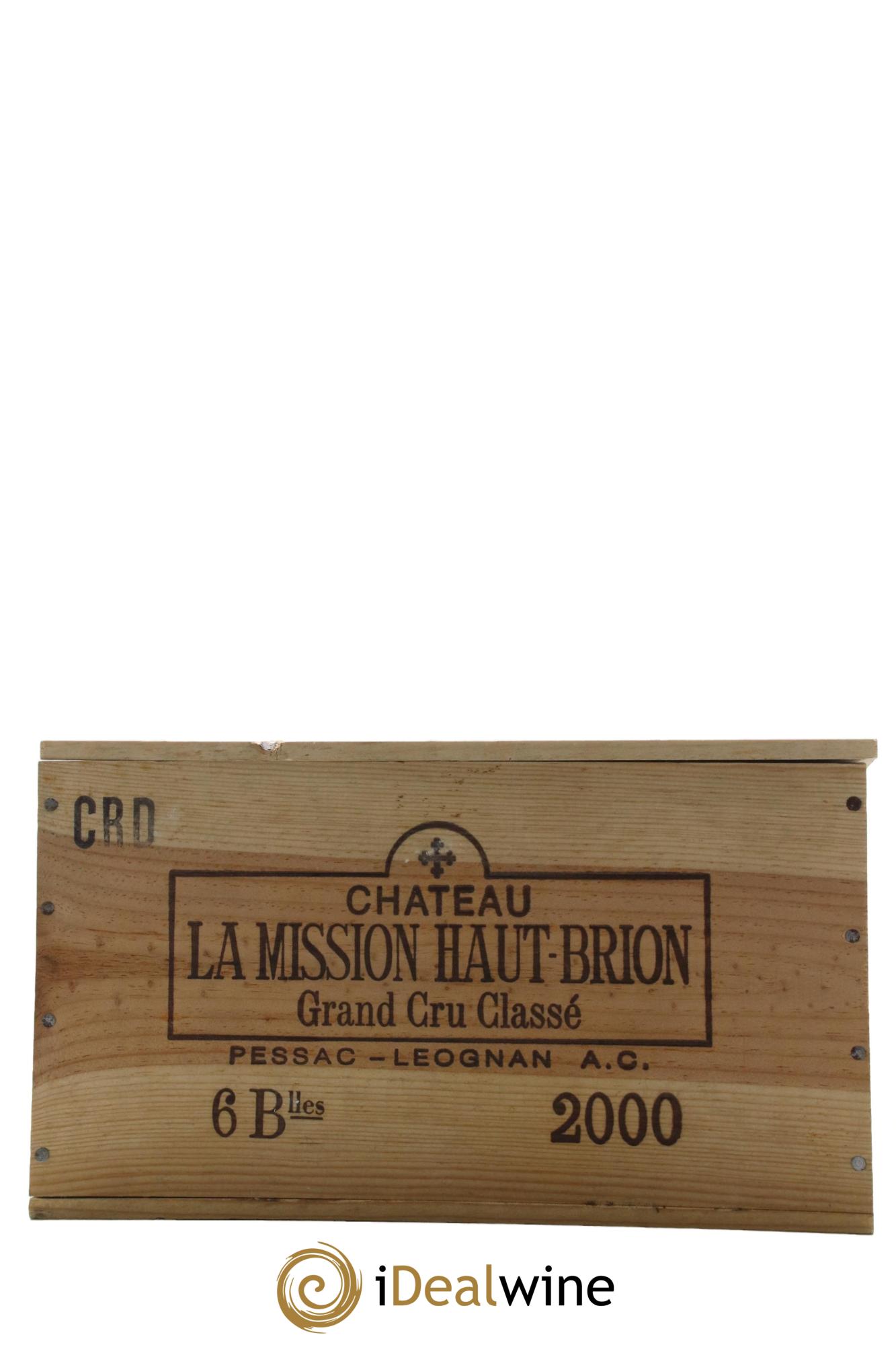 Château la Mission Haut-Brion Cru Classé de Graves 2000 - Posten von 6 Flaschen - 6