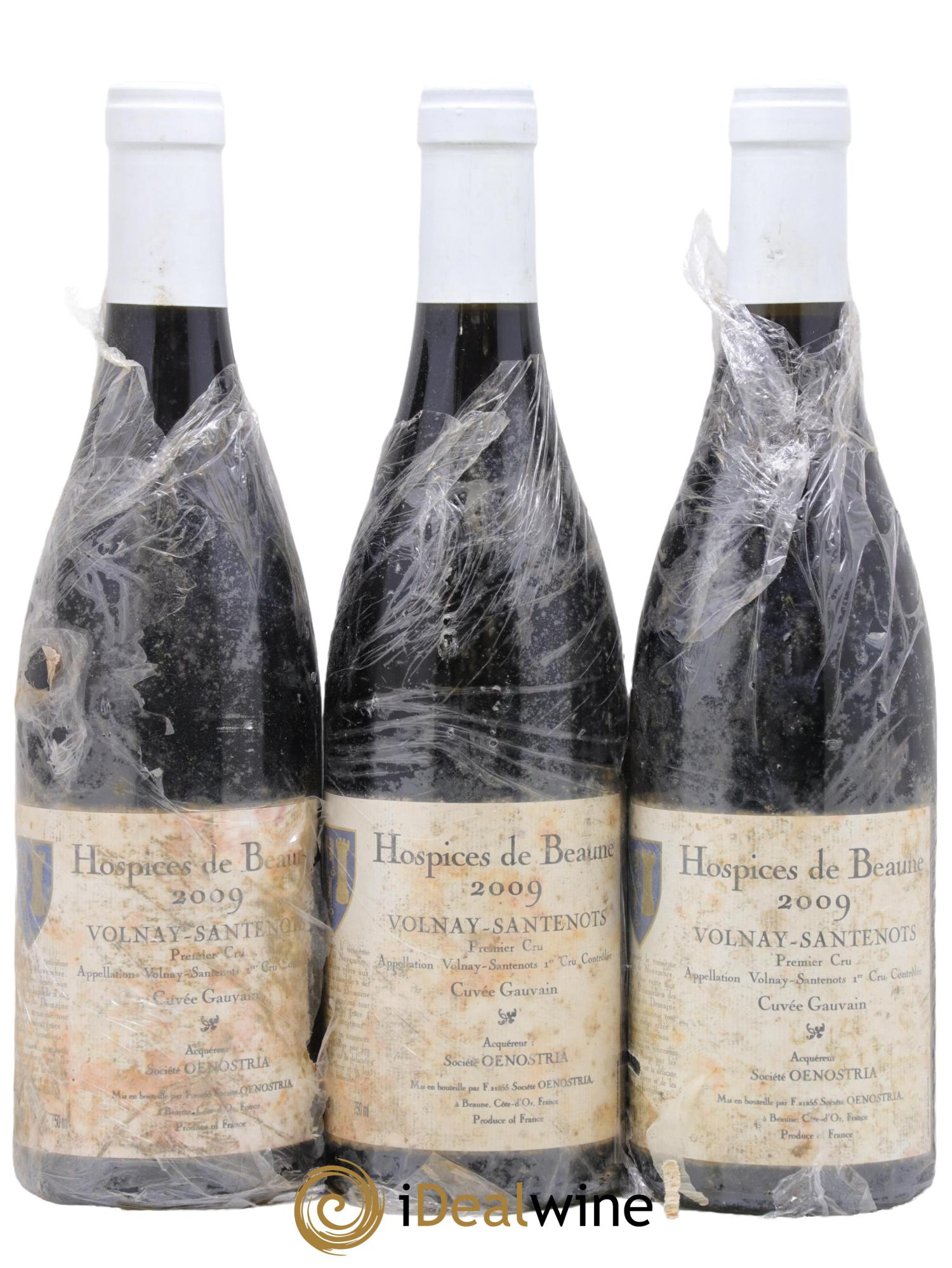 Volnay 1er Cru Santenots Cuvée Gauvain Hospices de Beaune 2009 - Lot de 3 bouteilles - 0