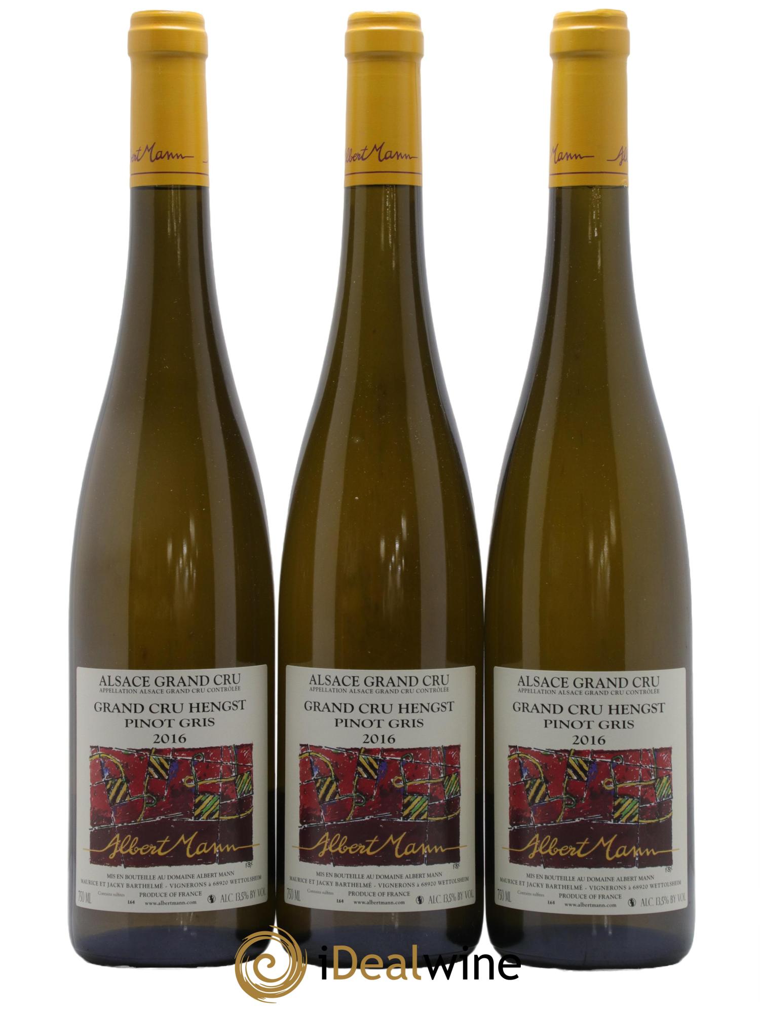 Alsace Pinot Gris Grand Cru Hengst Albert Mann 2016 - Lot de 3 bouteilles - 0
