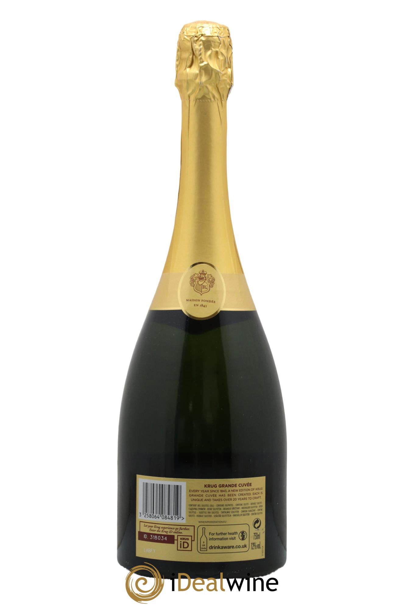 Grande Cuvée - 167ème édition Krug - Lot de 1 bouteille - 1