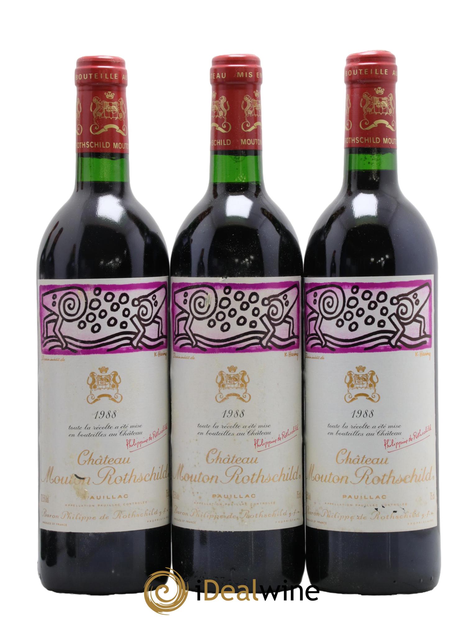 Château Mouton Rothschild 1er Grand Cru Classé 1988 - Lot of 12 bottles - 3