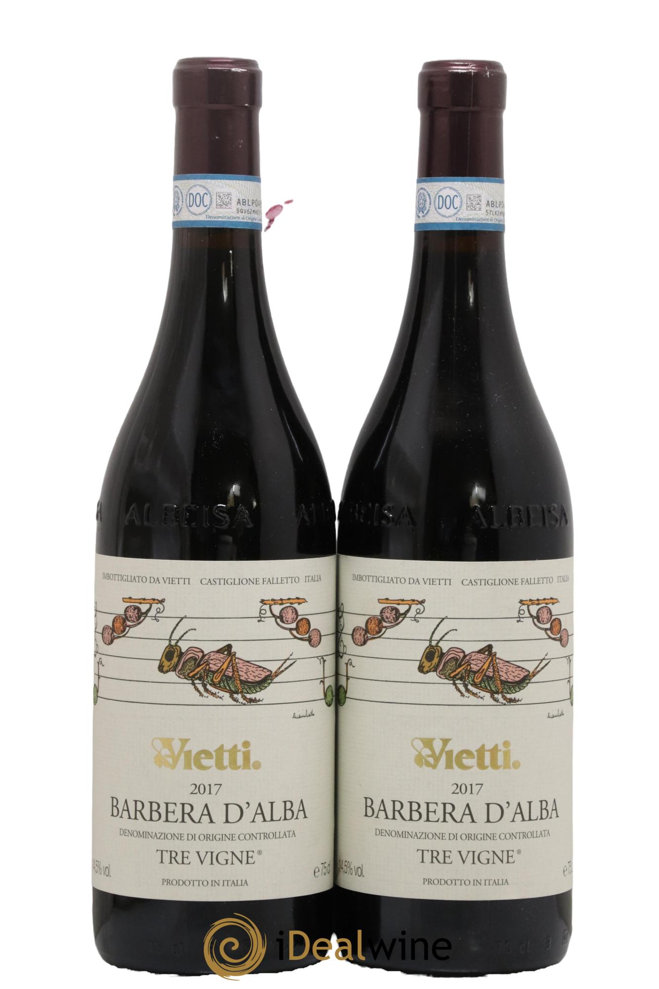 Barbera d'Alba DOC Tre Vigne Vietti 2017 - Lot de 2 bouteilles - 0