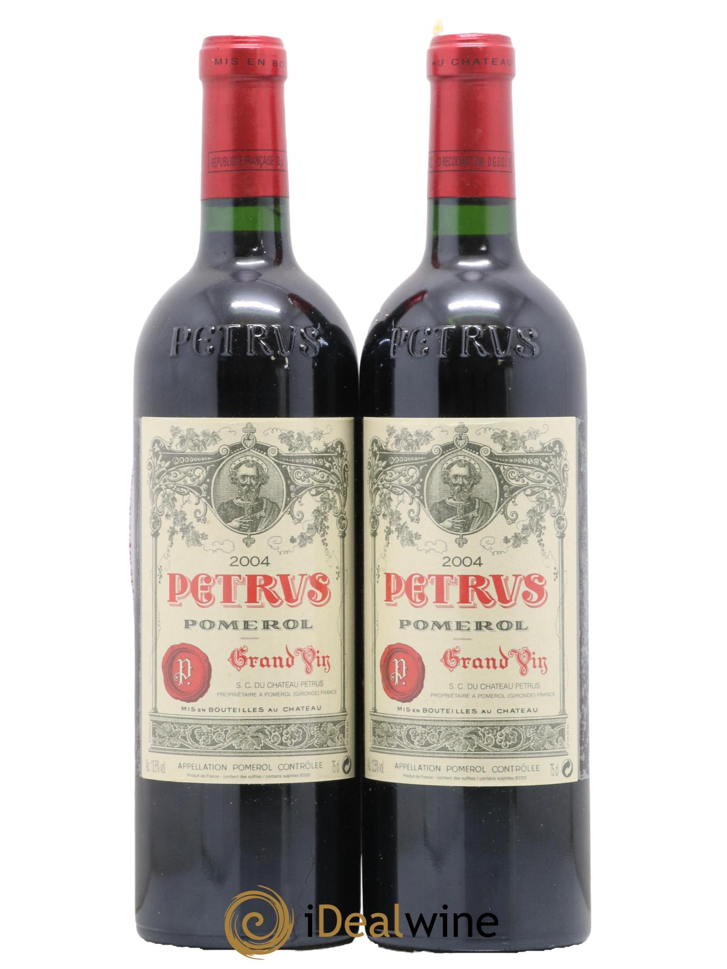 Caisse Primeurs 2 Petrus 2 Mouton 2 Cheval Blanc 2 Latour 2 Margaux 2 Lafitte 2004 - Lot de 12 bouteilles - 9