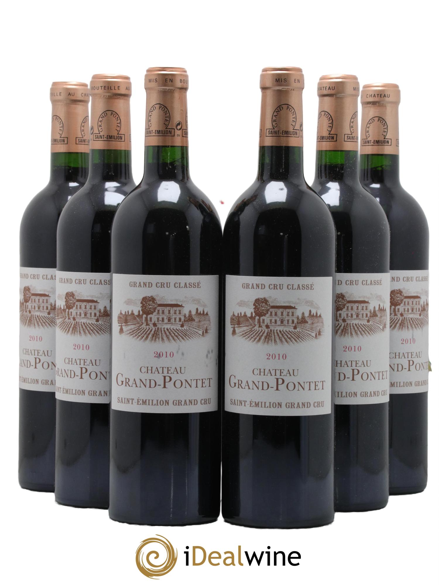 Château Grand Pontet Grand Cru Classé 2010 - Lot de 6 bouteilles - 0