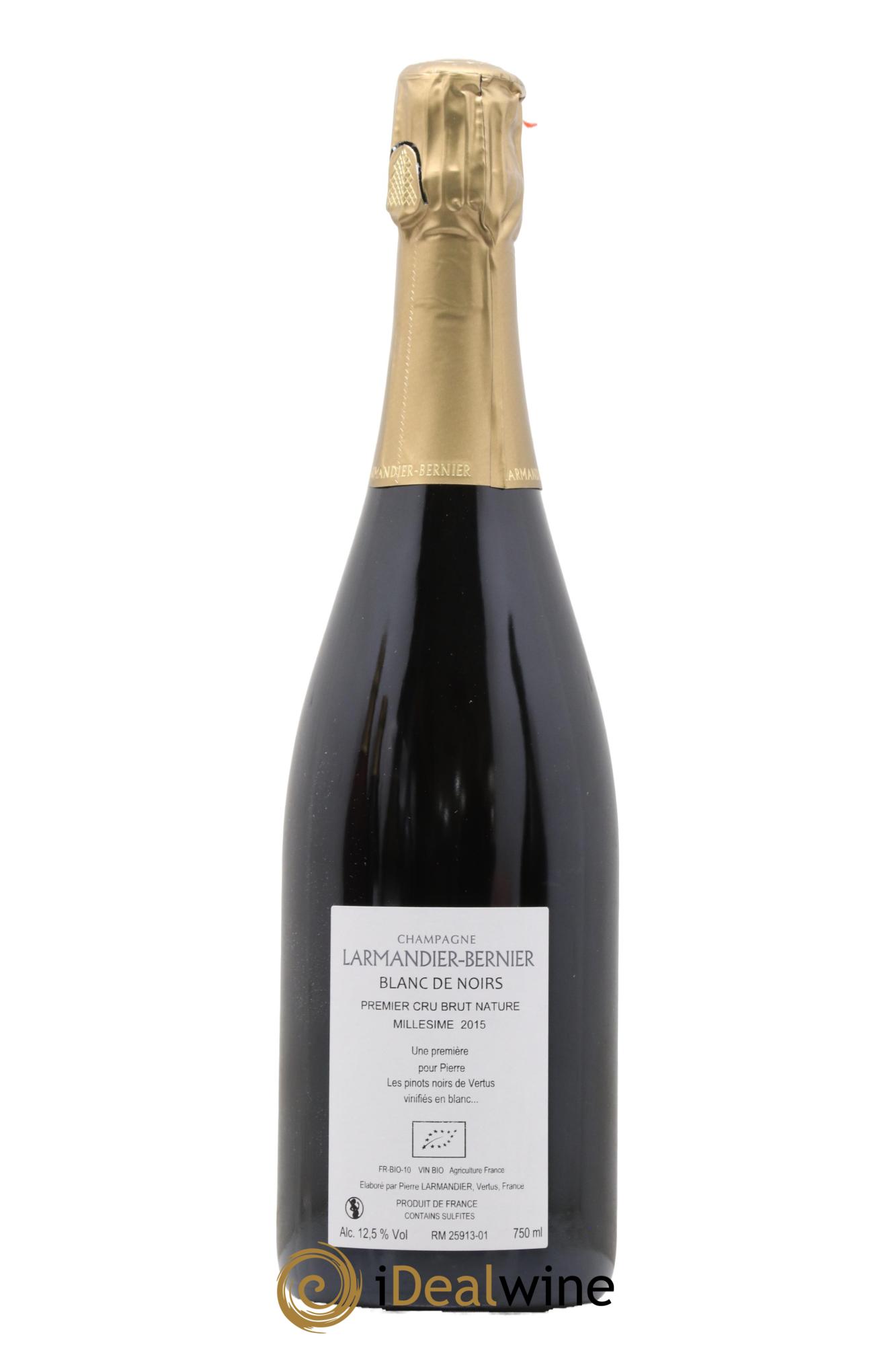 Blanc de Noirs 1er Cru Brut Nature Larmandier-Bernier 2015 - Lot de 1 bouteille - 1
