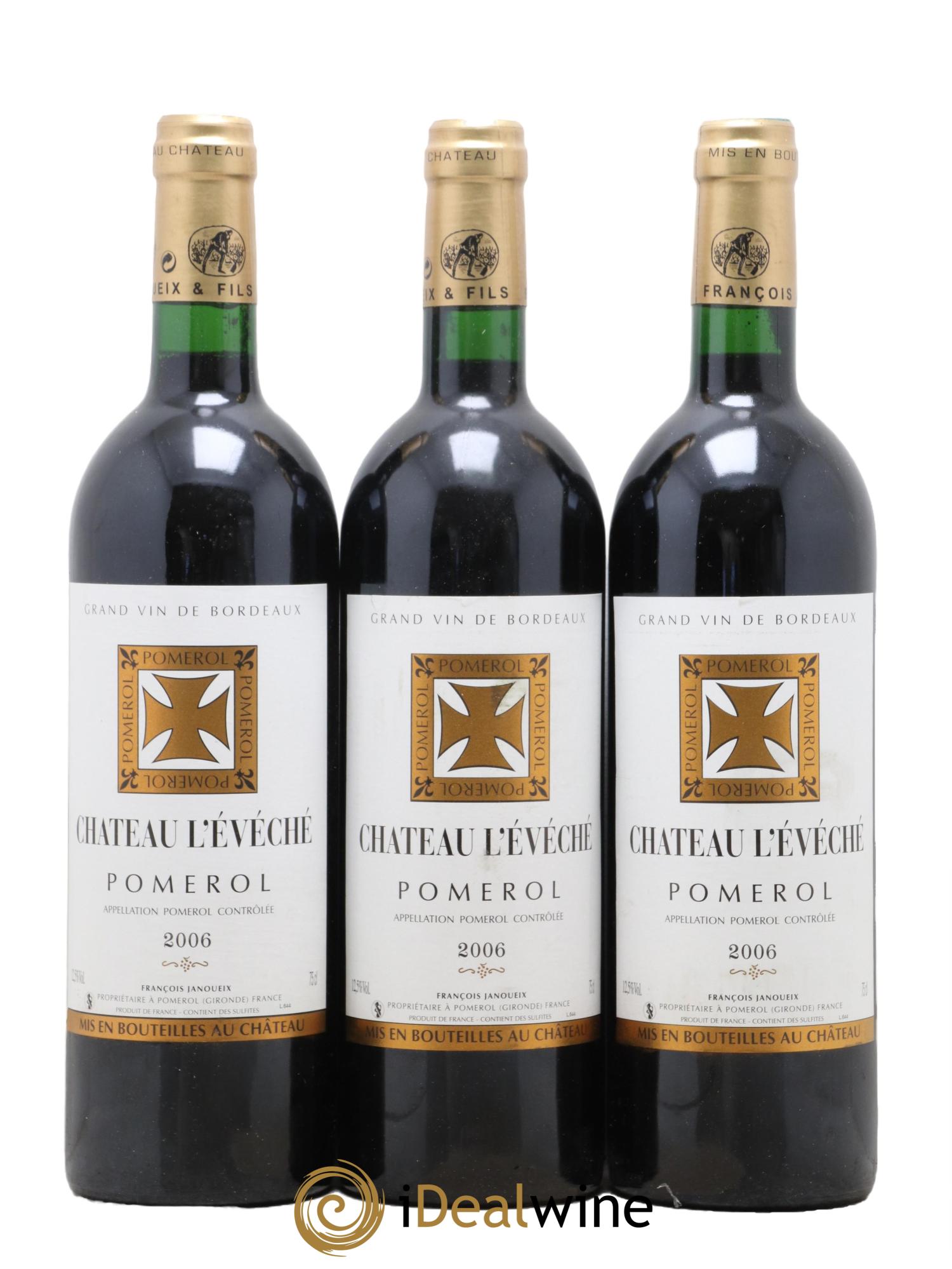 Pomerol Château L'Evêché 2006 - Lot of 12 bottles - 4