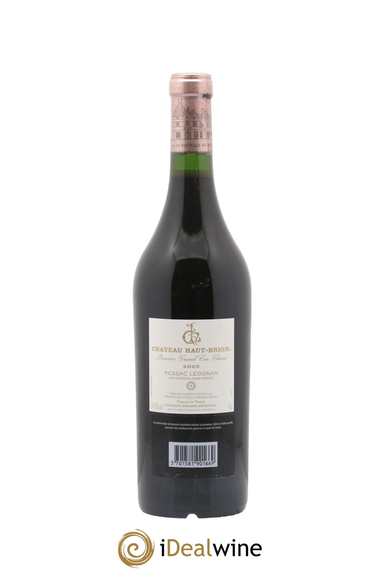 Château Haut Brion 1er Grand Cru Classé 2022 - Lot de 1 bouteille - 2