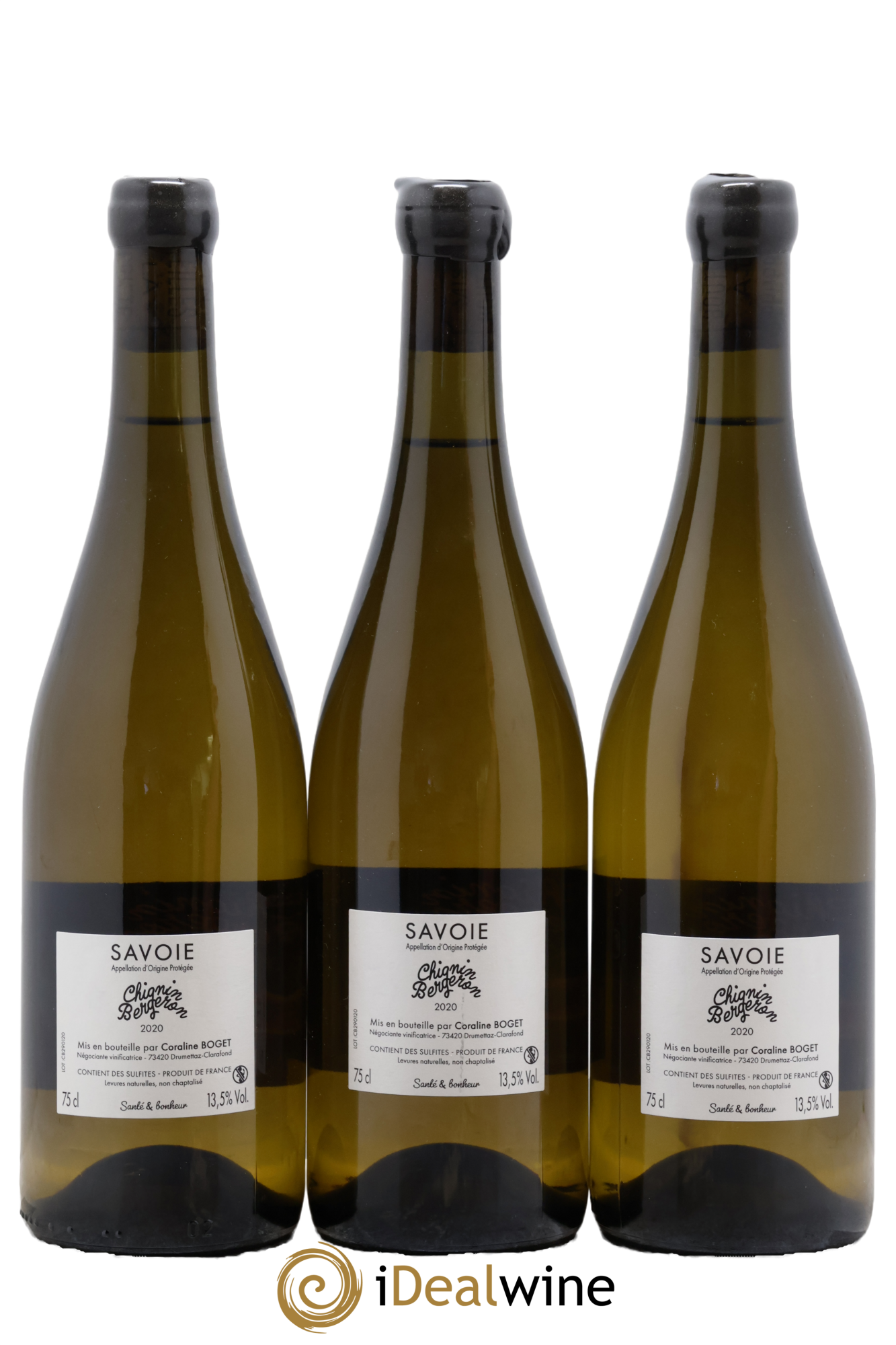 Vin de Savoie Chignin-Bergeron Caroline Boget 2020 - Lot of 3 bottles - 1
