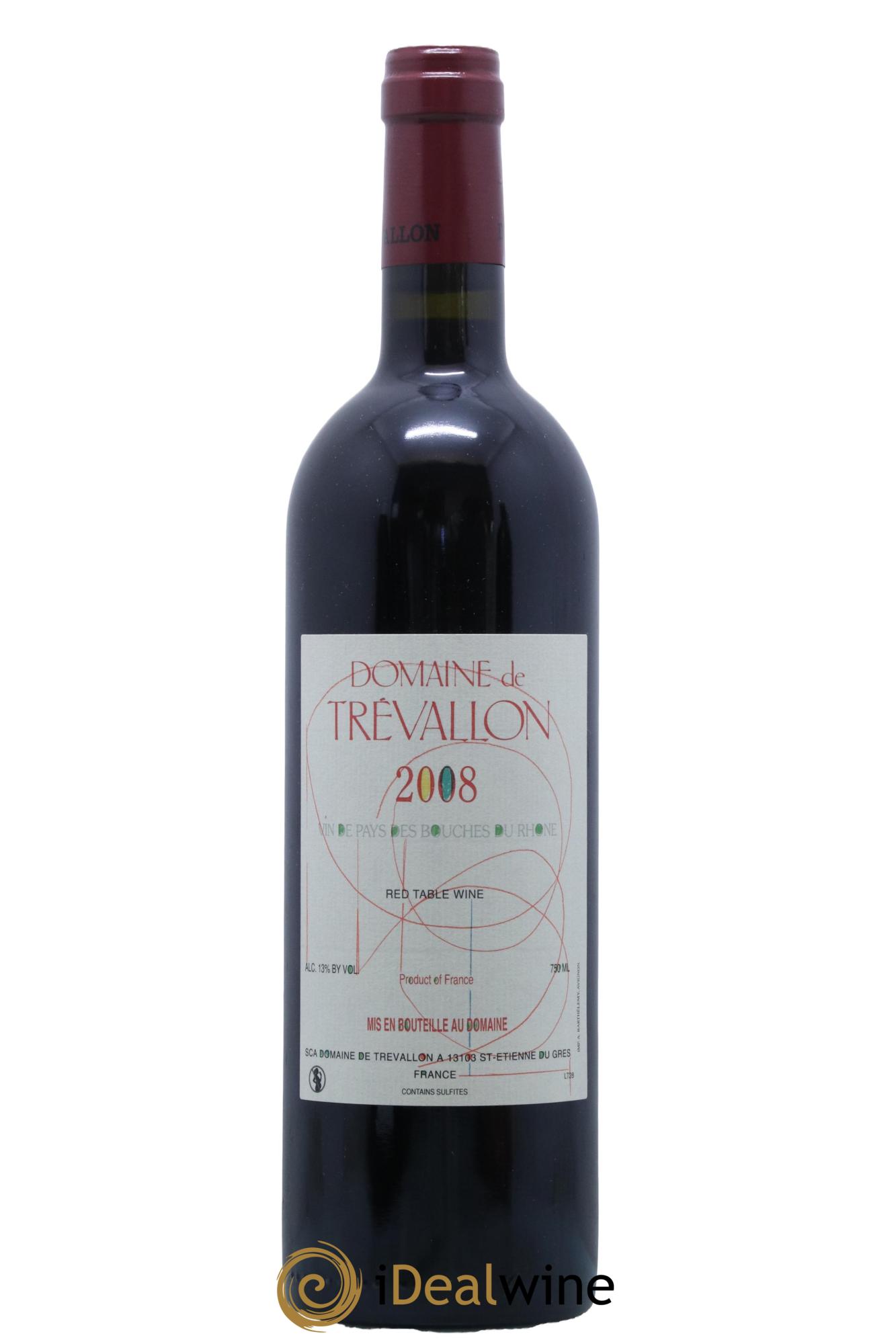 VDP Bouches du Rhône Trévallon (Domaine de) Eloi Dürrbach 2008 - Lot de 1 bouteille - 0