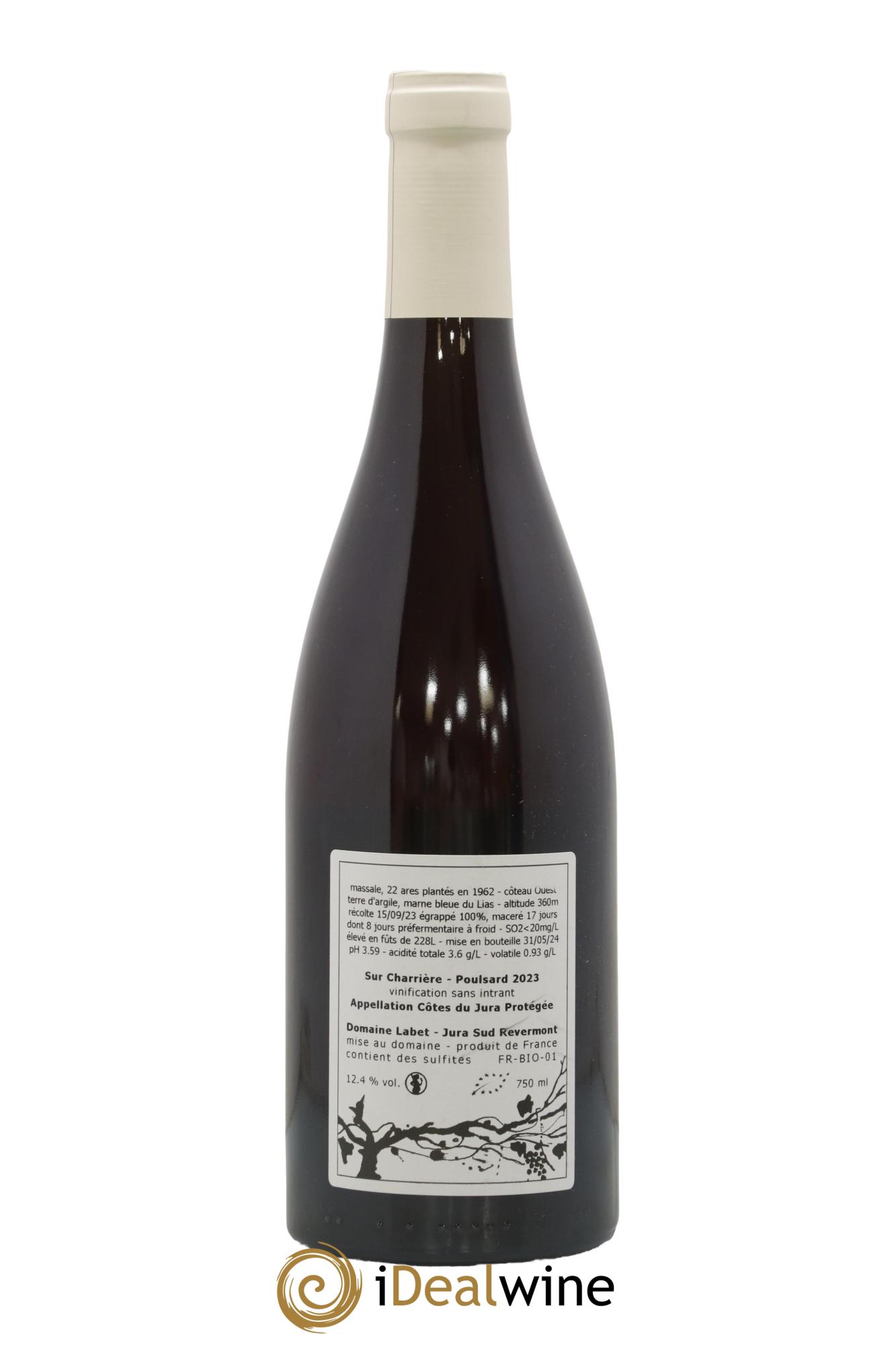 Côtes du Jura Poulsard Sur Charrière Romain - Julien - Charline Labet 2023 - Lot de 1 bouteille - 1