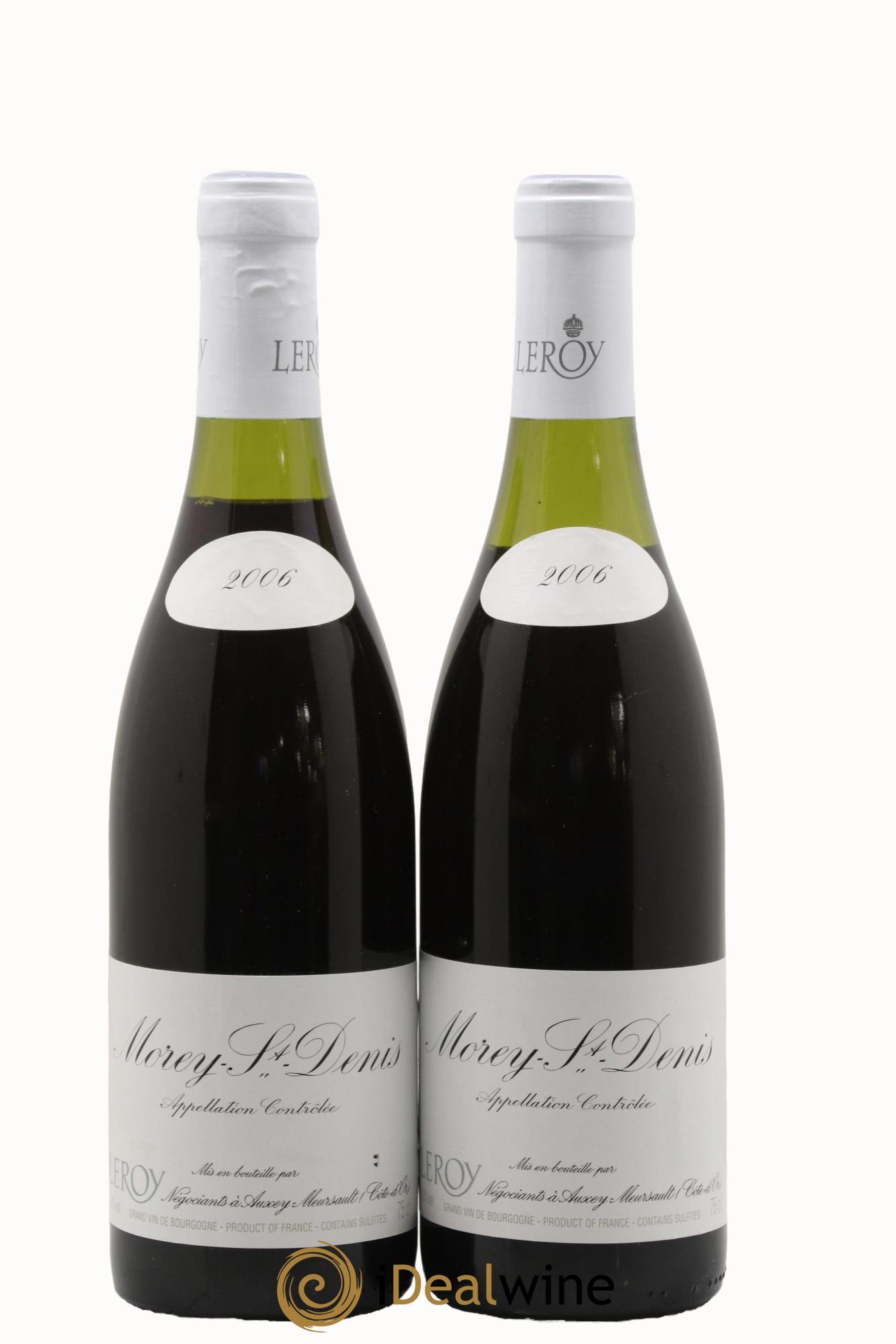 Morey Saint-Denis Leroy SA 2006 - Lot de 2 bouteilles - 0