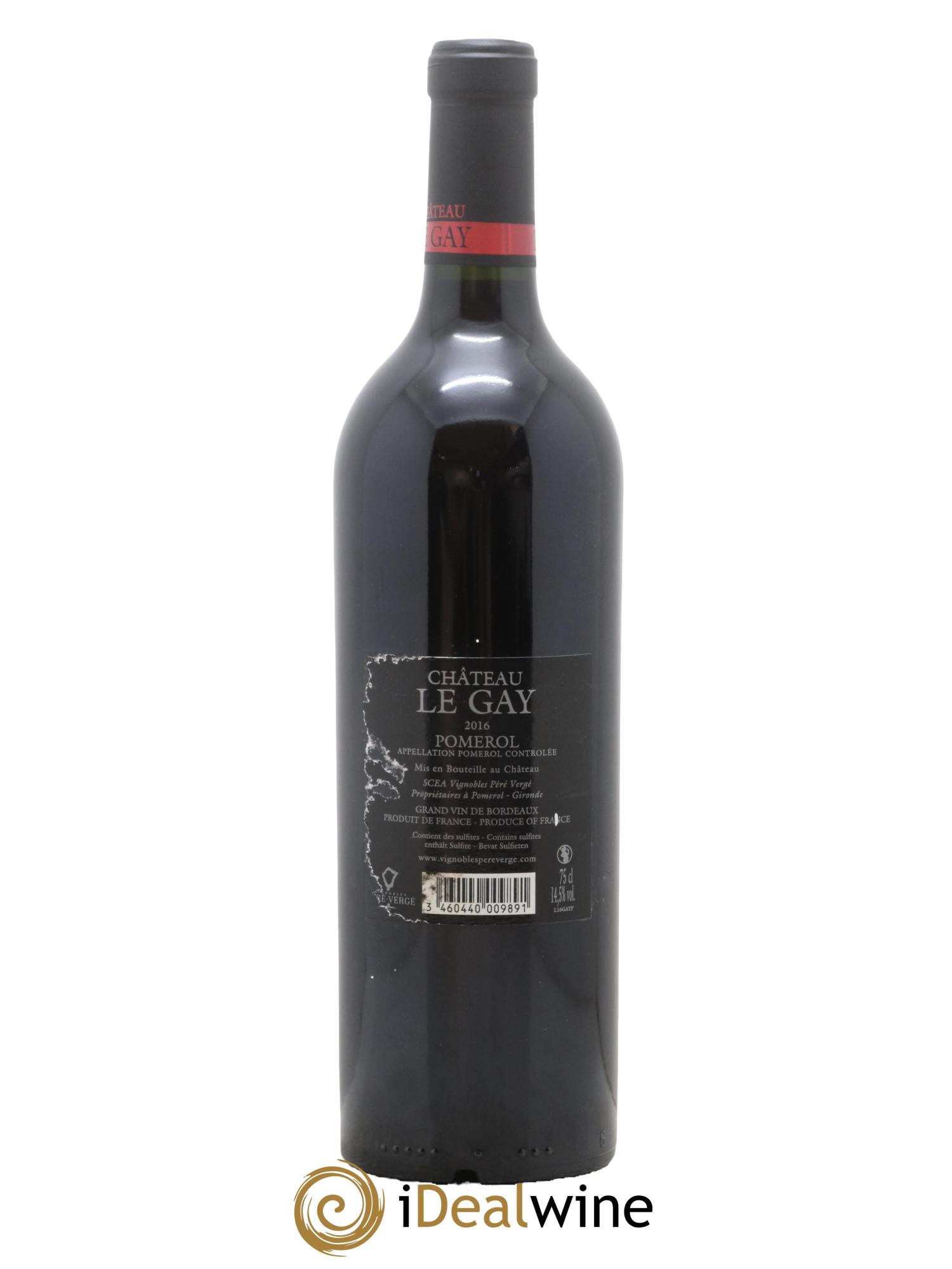 Château Le Gay 2016 - Lot de 1 bouteille - 1