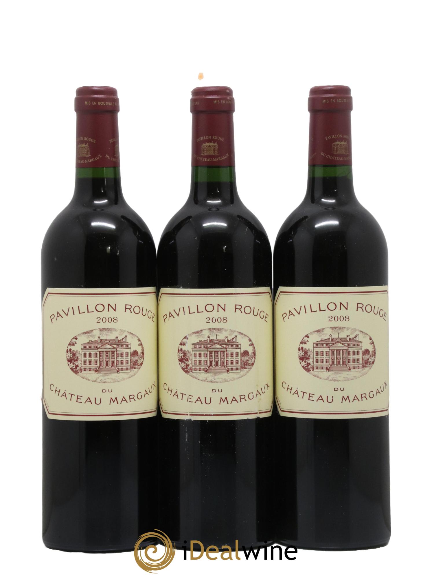 Pavillon Rouge du Château Margaux Second Vin 2008 - Lot de 3 bouteilles - 0