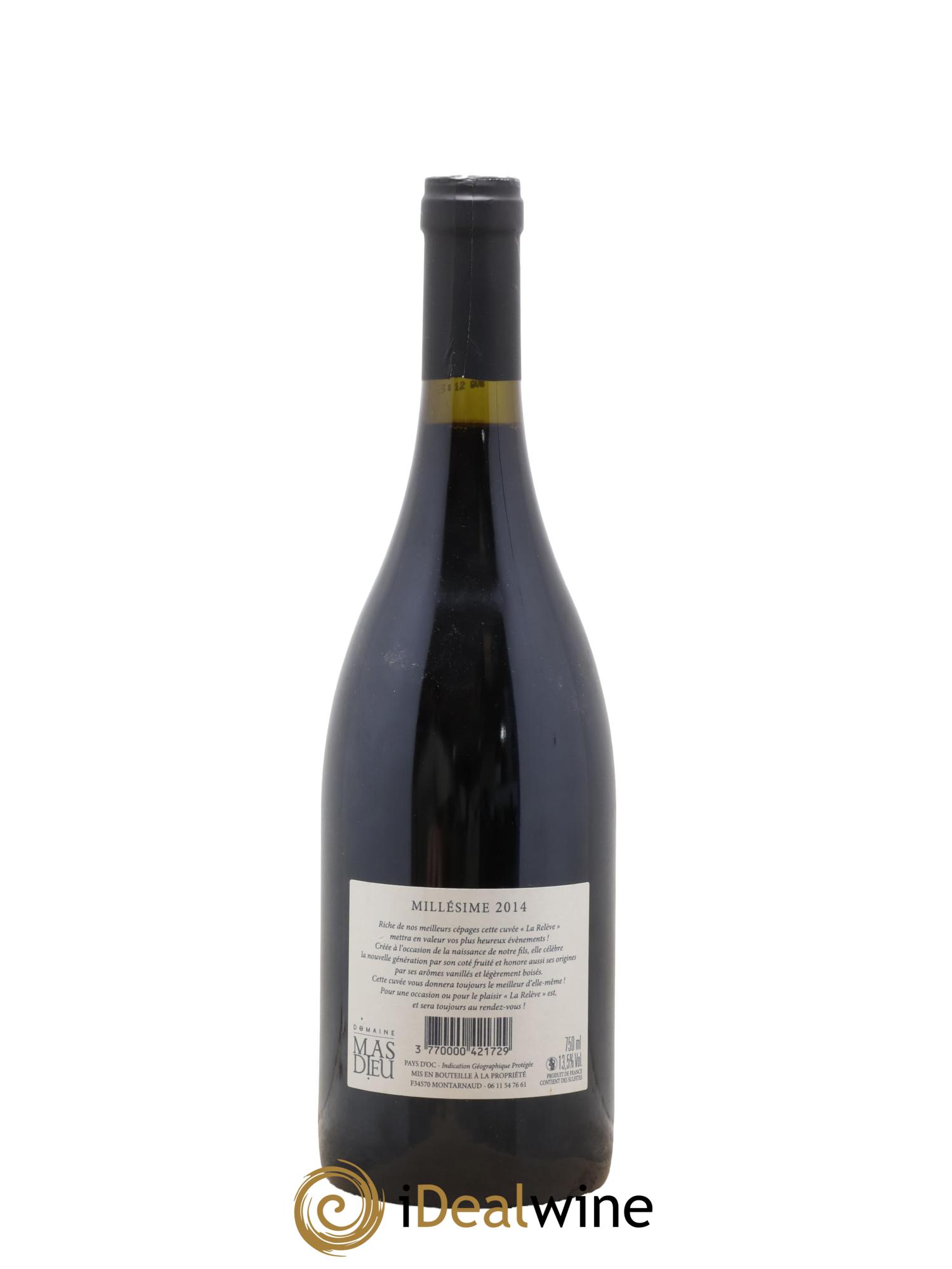IGP Pays d'Oc (Vin de Pays d'Oc) La Releve Mas Dieu 2014 - Lot de 1 bouteille - 1