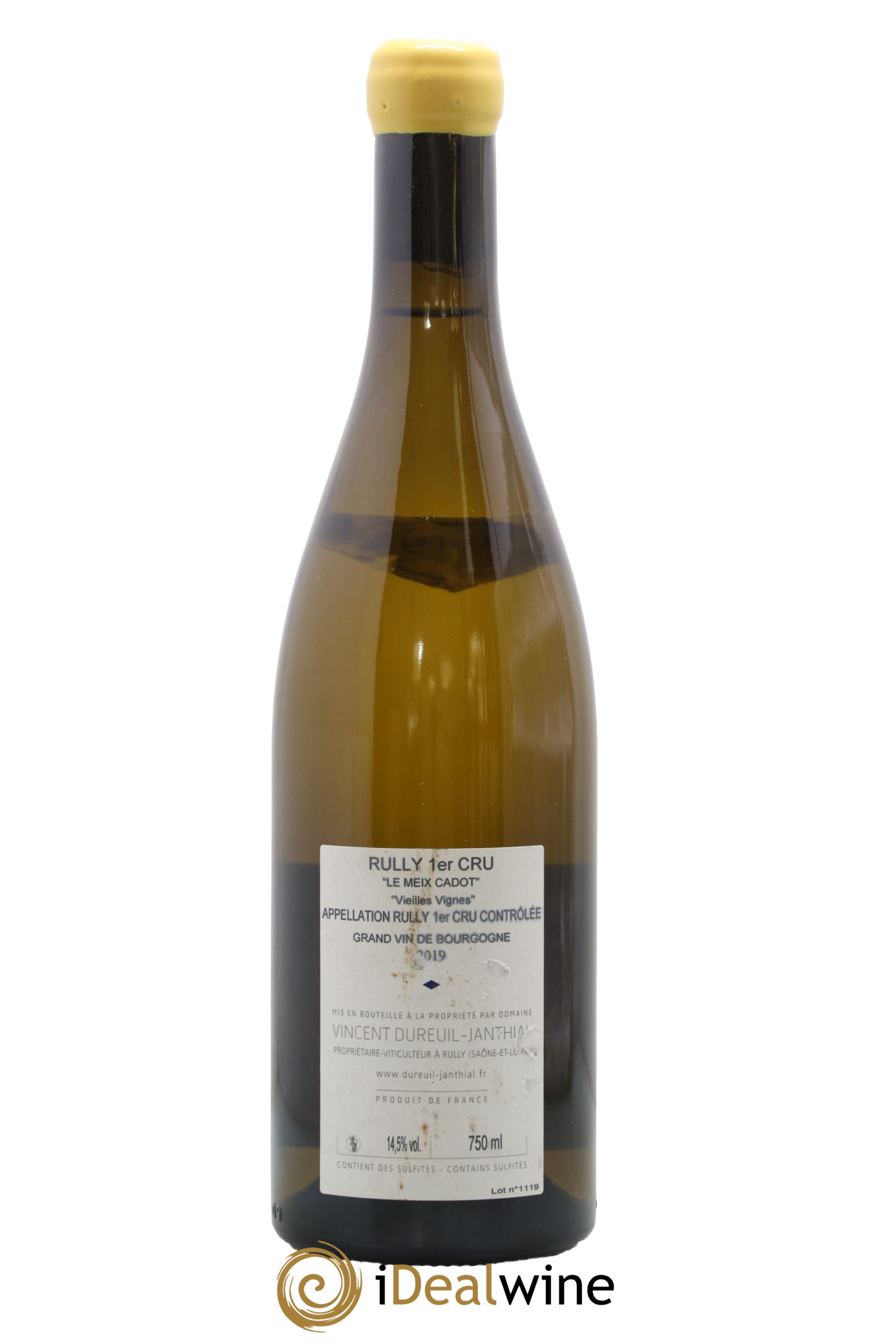 Rully 1er Cru Le Meix Cadot Vieilles Vignes Vincent Dureuil-Janthial 2019 - Lot de 1 bouteille - 1