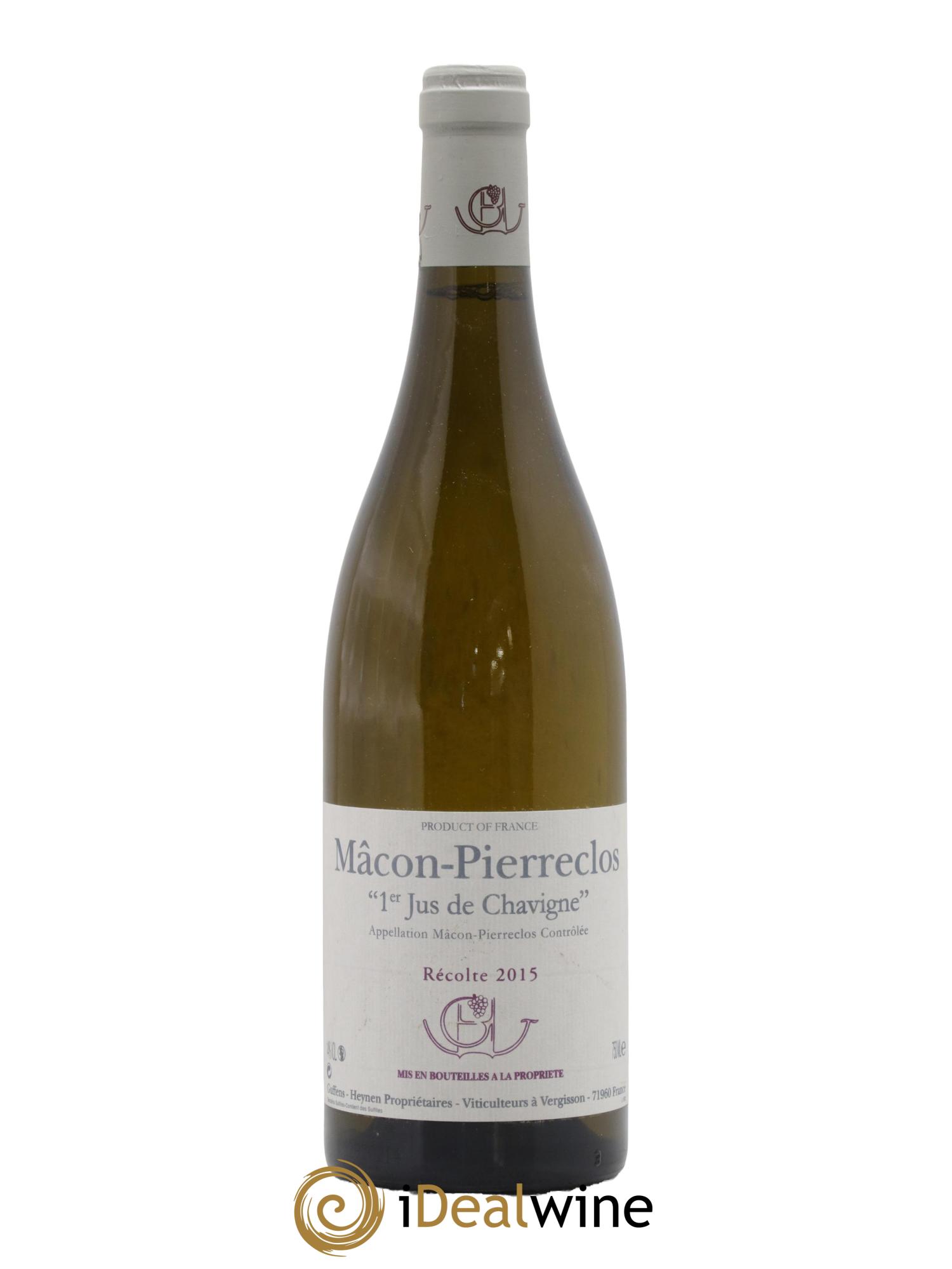 Mâcon Pierreclos 1er Jus de Chavigne Guffens-Heynen 2015 - Lot de 1 bouteille - 0