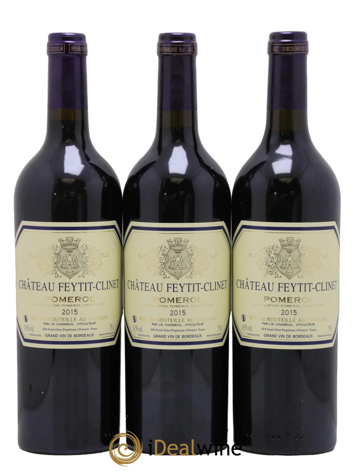 Château Feytit-Clinet 2015 - Lot de 3 bouteilles - 0