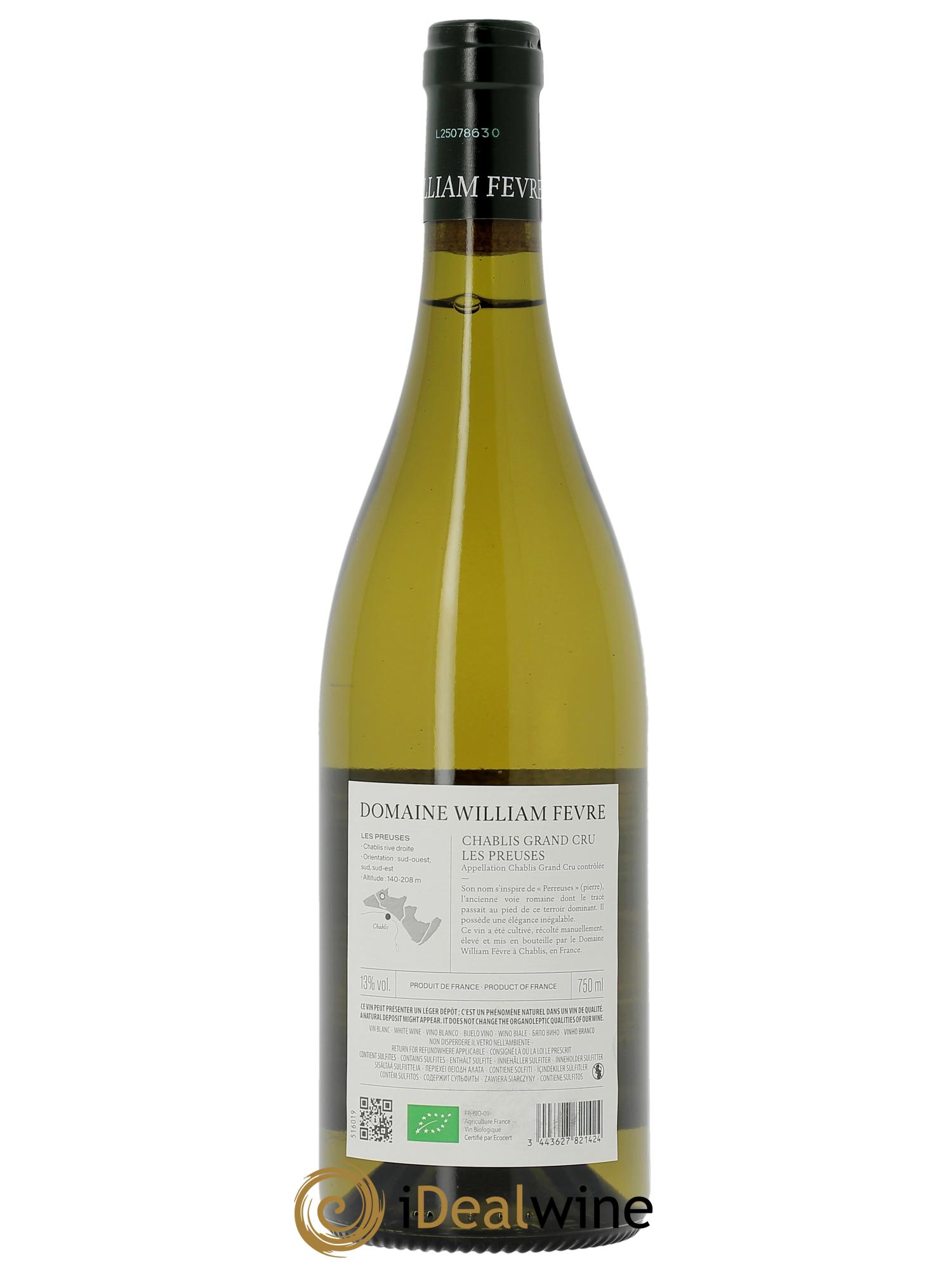 Chablis Grand Cru les Preuses William Fèvre (Original-holzkiste ab 6 Fl.) 2023 - Posten von 1 Flasche - 1