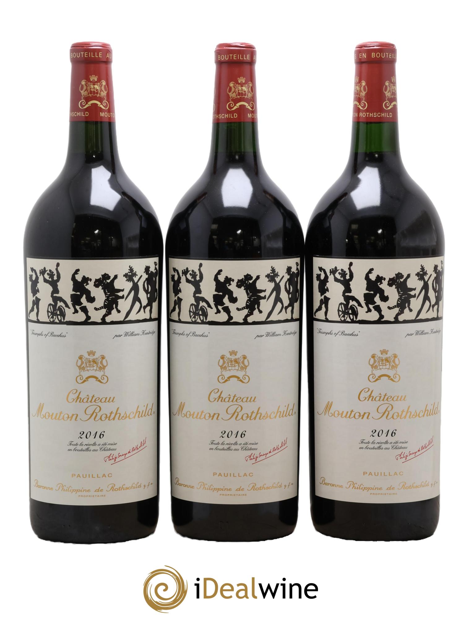 Château Mouton Rothschild 1er Grand Cru Classé 2016 - Lotto di 3 magnum - 0