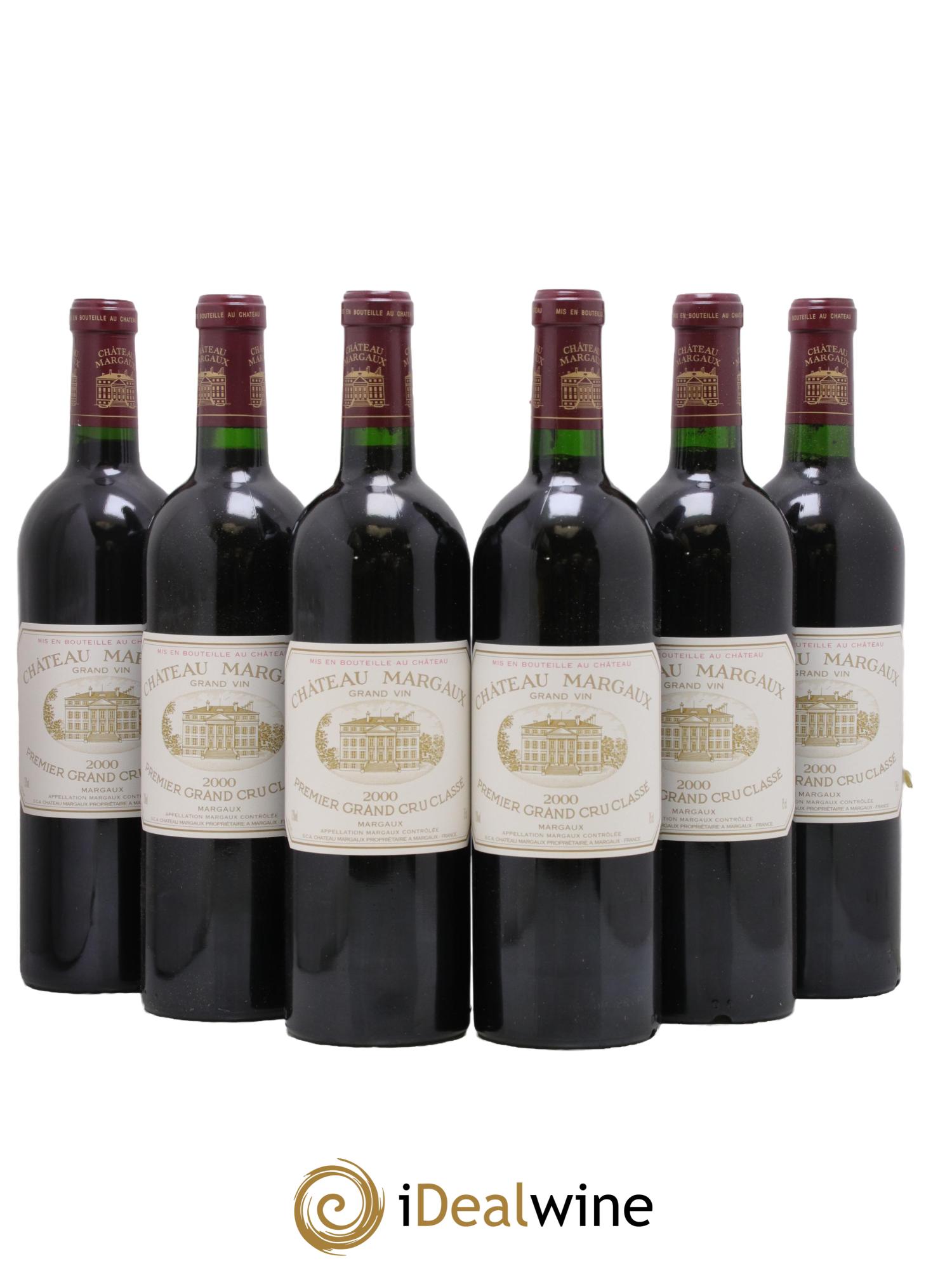 Château Margaux 1er Grand Cru Classé 2000 - Lot de 6 bouteilles - 0