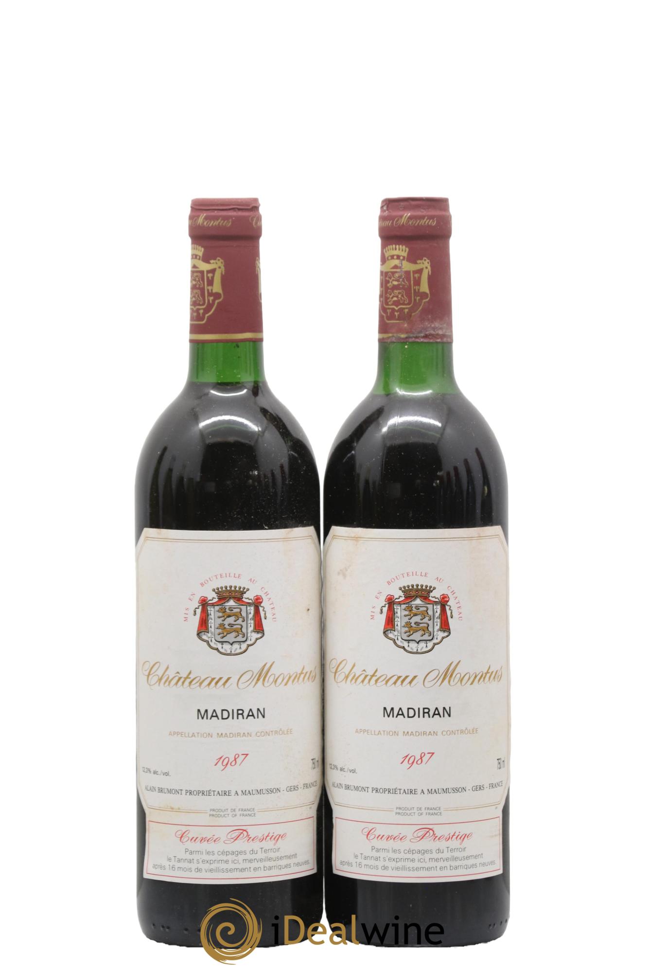 Madiran Château Montus-Prestige Alain Brumont 1987 - Lot de 2 bouteilles - 0