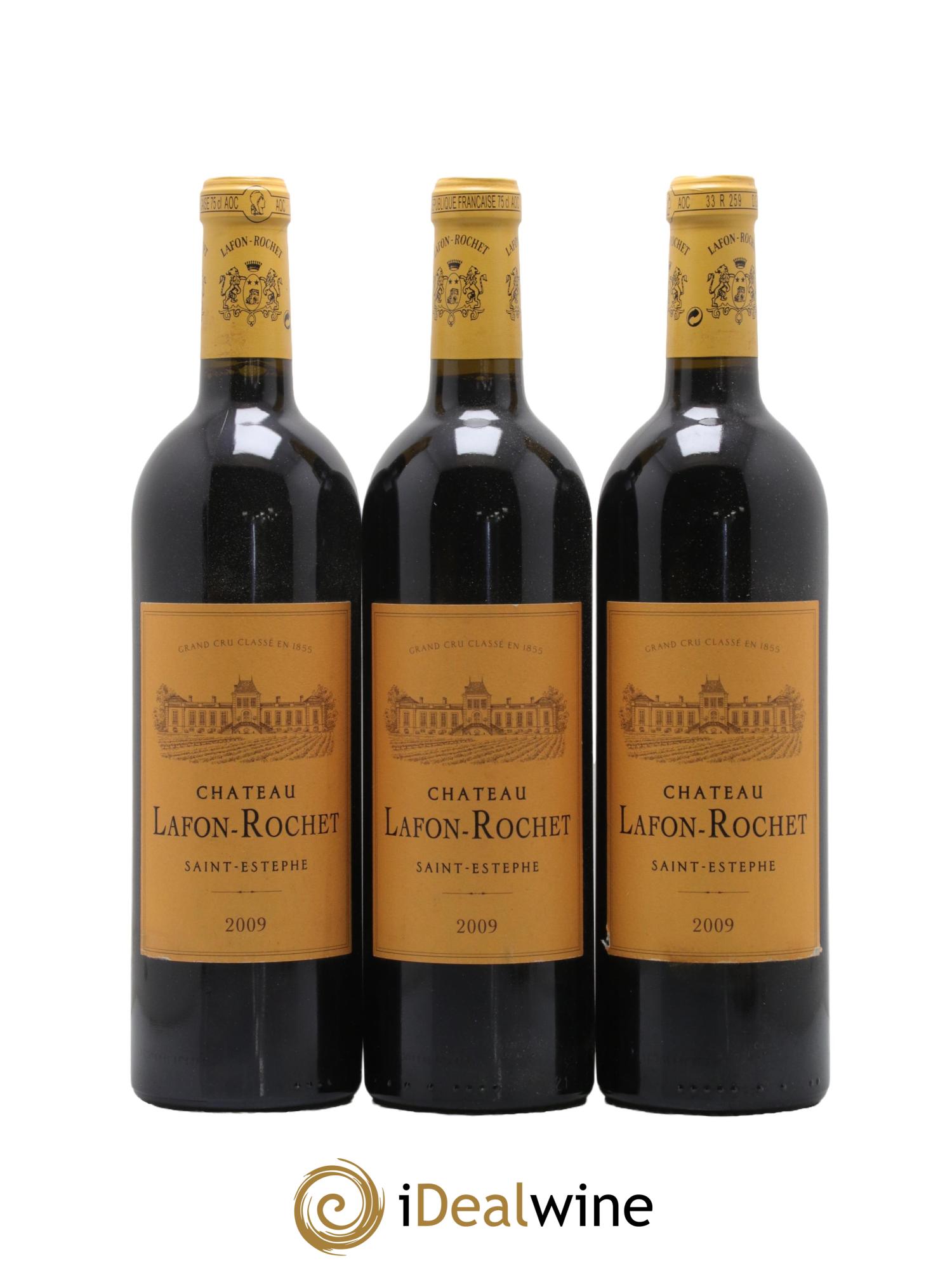 Château Lafon Rochet 4ème Grand Cru Classé 2009 - Lot de 3 bouteilles - 0