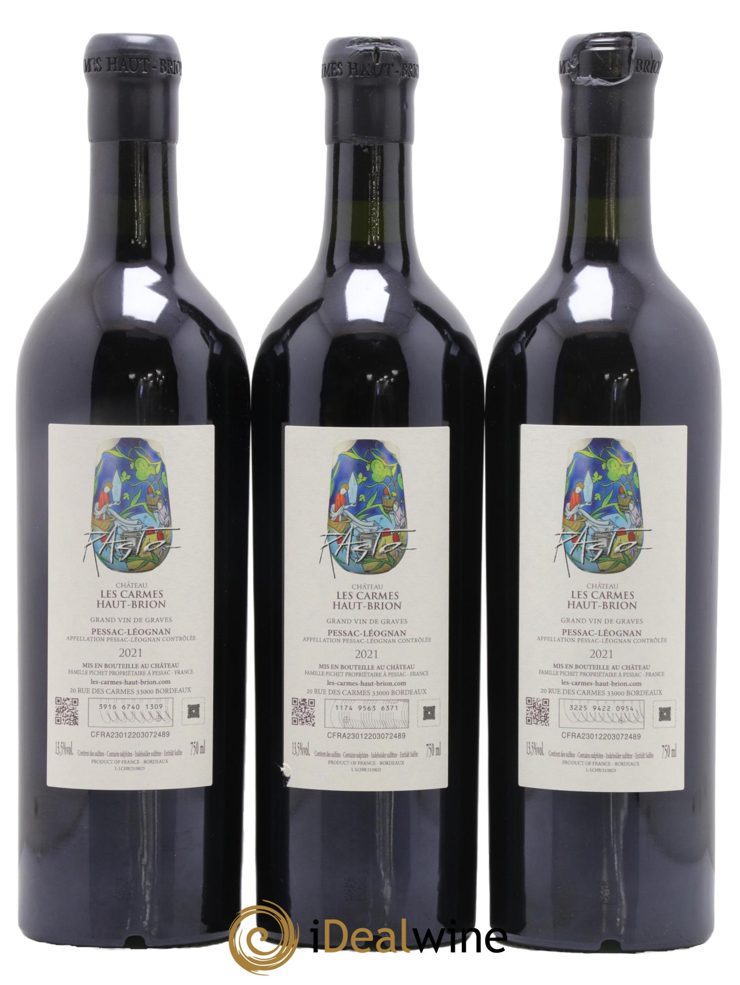 Château Les Carmes Haut-Brion 2021 - Lot de 3 bouteilles - 1