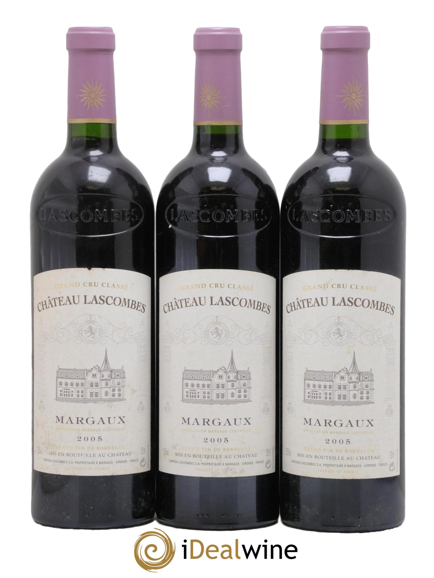 Château Lascombes 2ème Grand Cru Classé 2005 - Lot de 3 bouteilles - 0