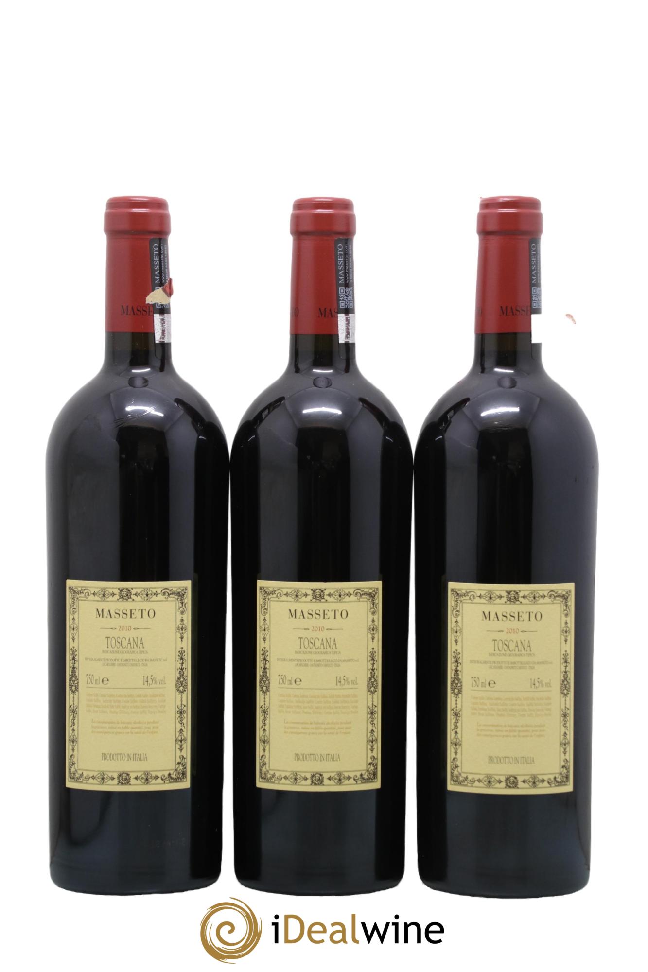 Toscana IGT Tenuta Dell'Ornellaia Masseto Frescobaldi 2010 - Lot de 3 bouteilles - 1