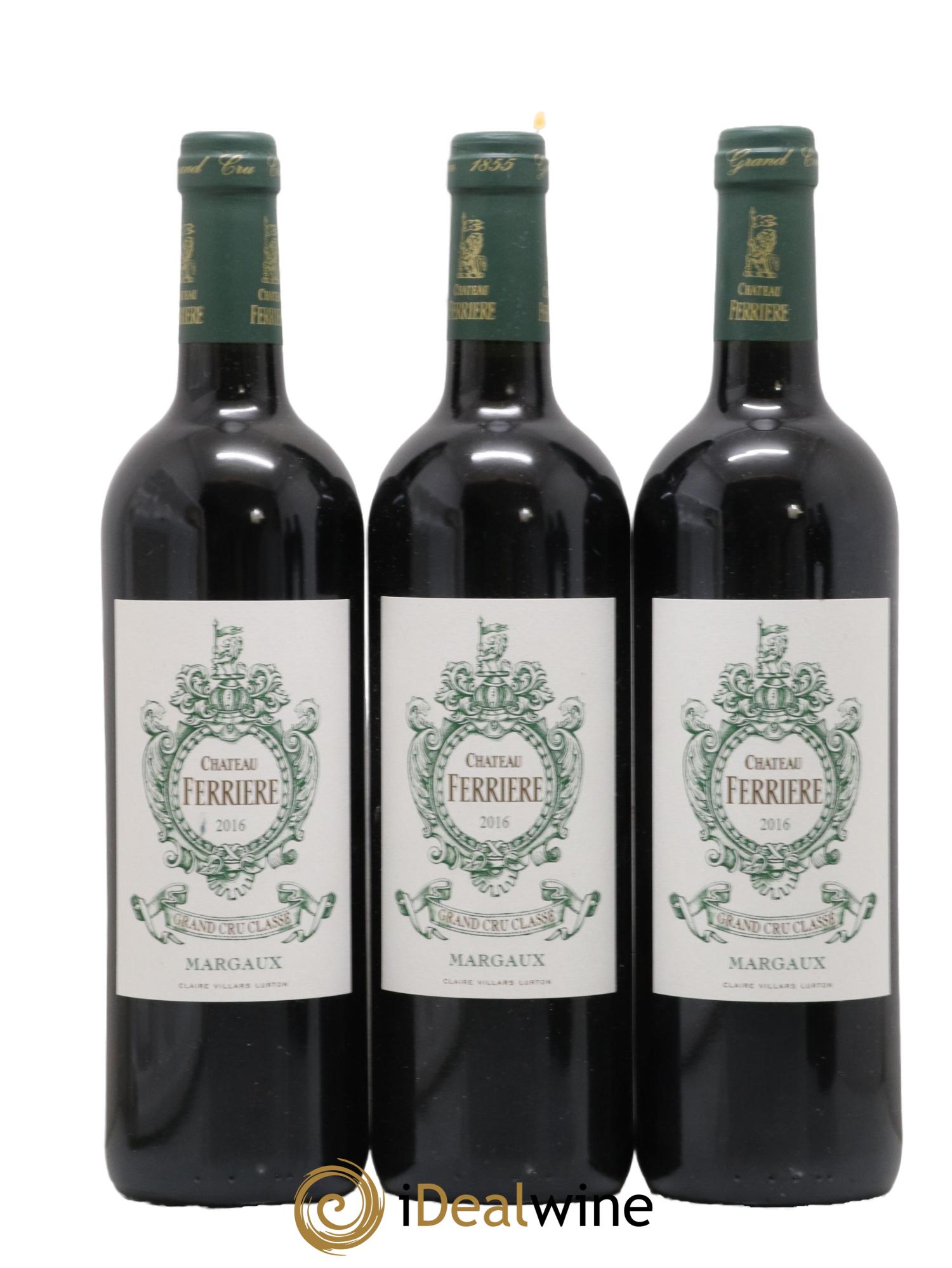 Château Ferrière 3ème Grand Cru Classé 2016 - Lot de 3 bouteilles - 0