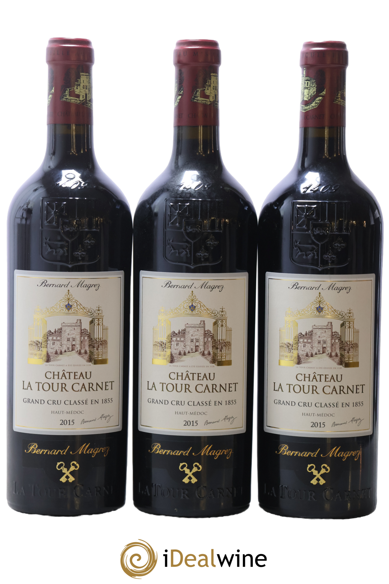 Château la Tour Carnet 4ème Grand Cru Classé 2015 - Lot de 3 bouteilles - 0