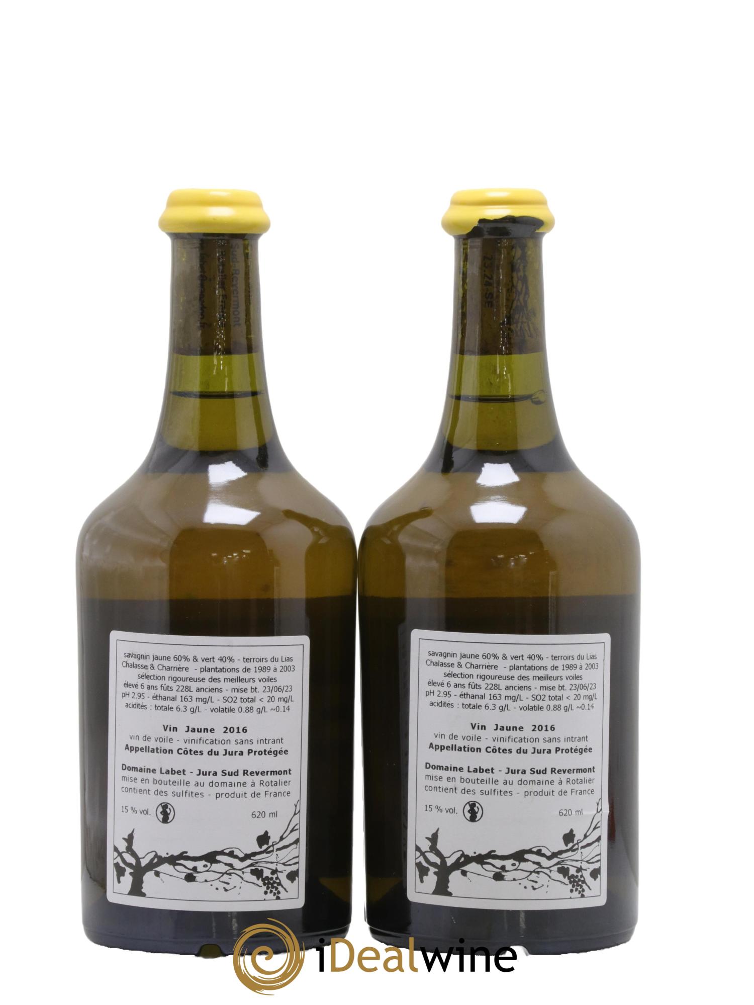 Côtes du Jura Vin Jaune Romain - Julien - Charline Labet 2016 - Lotto di 2 clavelin - 1