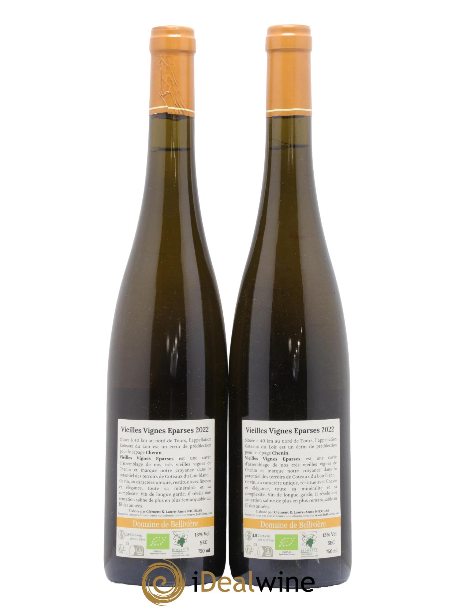 Coteaux du Loir Vieilles Vignes Eparses Domaine de Bellivière 2022 - Lot de 2 bouteilles - 1