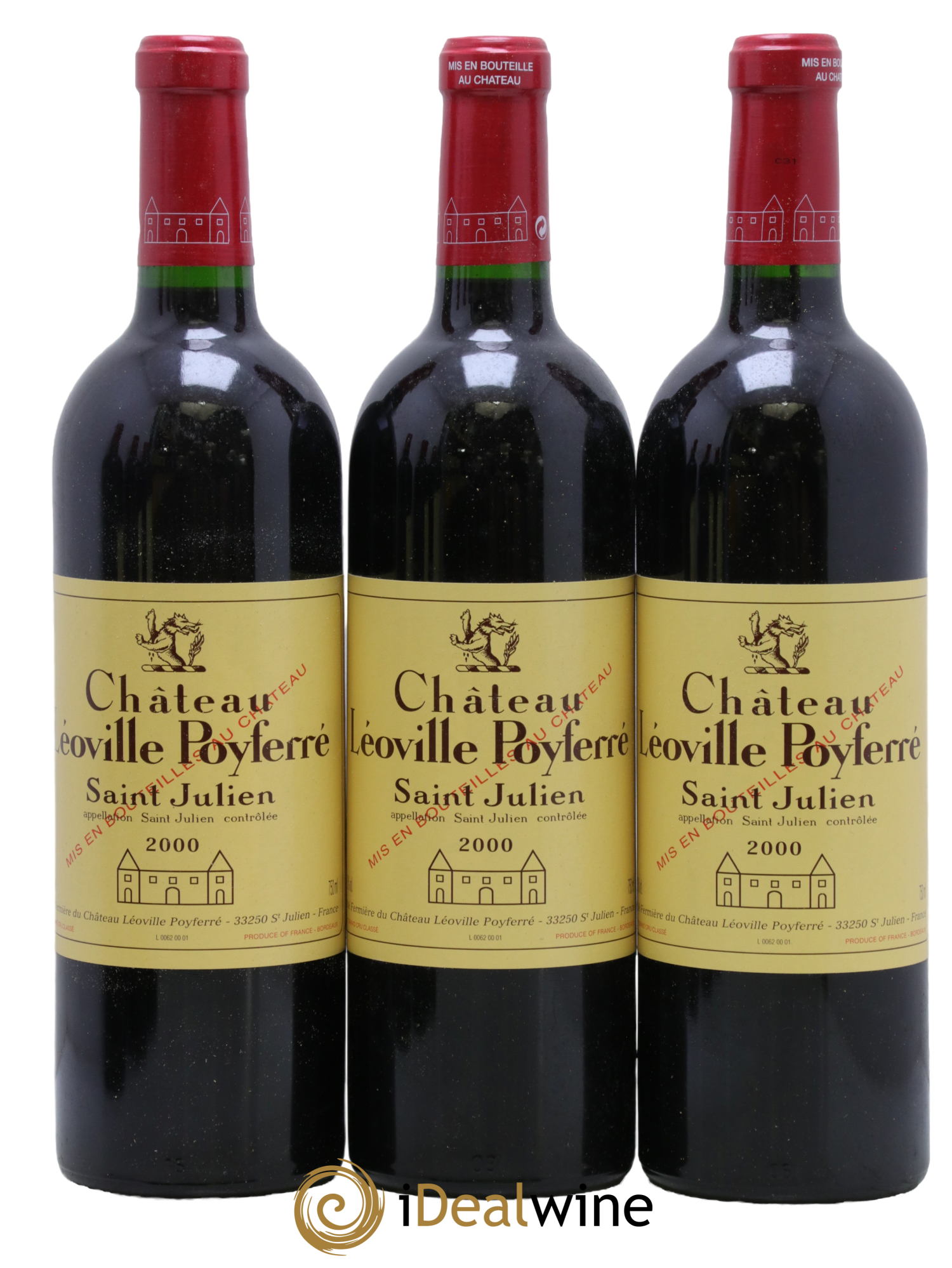 Château Léoville Poyferré 2ème Grand Cru Classé 2000 - Lotto di 12 bottiglie - 1