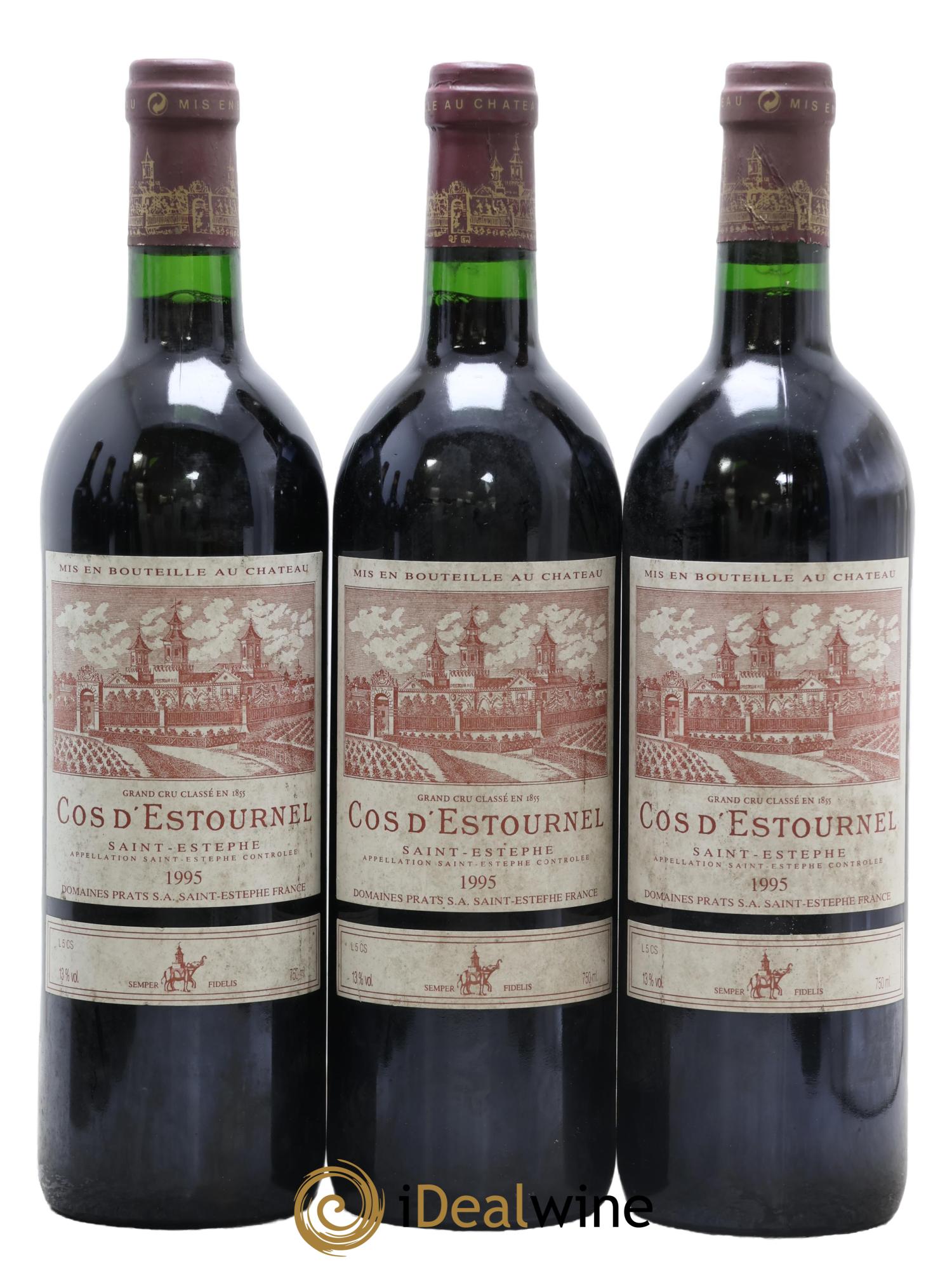 Cos d'Estournel 2ème Grand Cru Classé 1995 - Lot de 3 bouteilles - 0