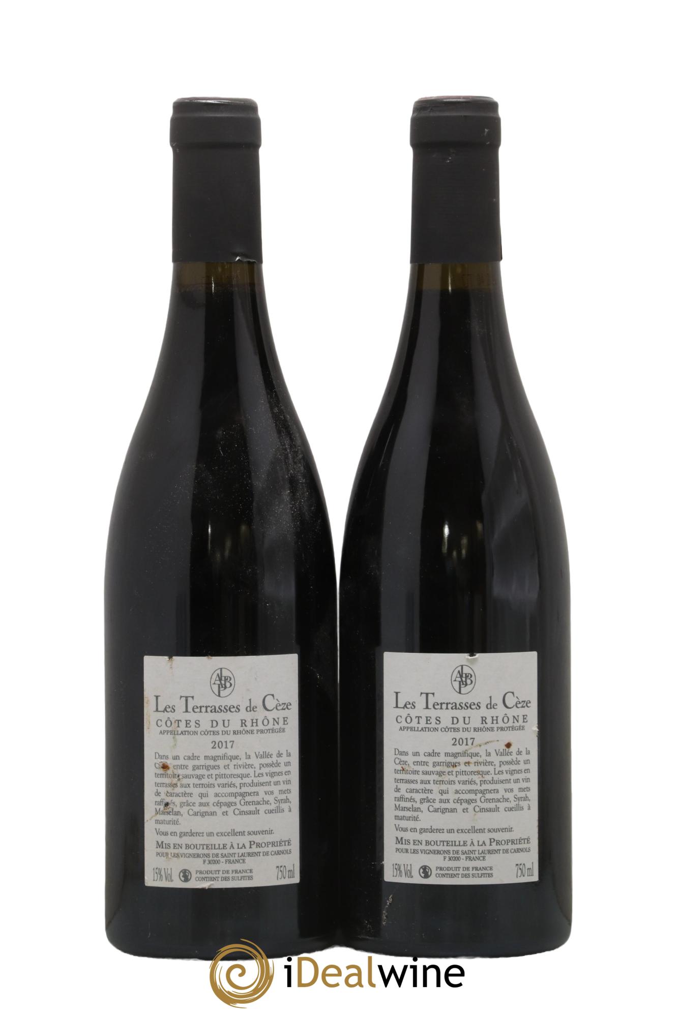 Côtes-du-Rhône Les Terrasses de Ceze 2017 - Lot de 2 bouteilles - 1