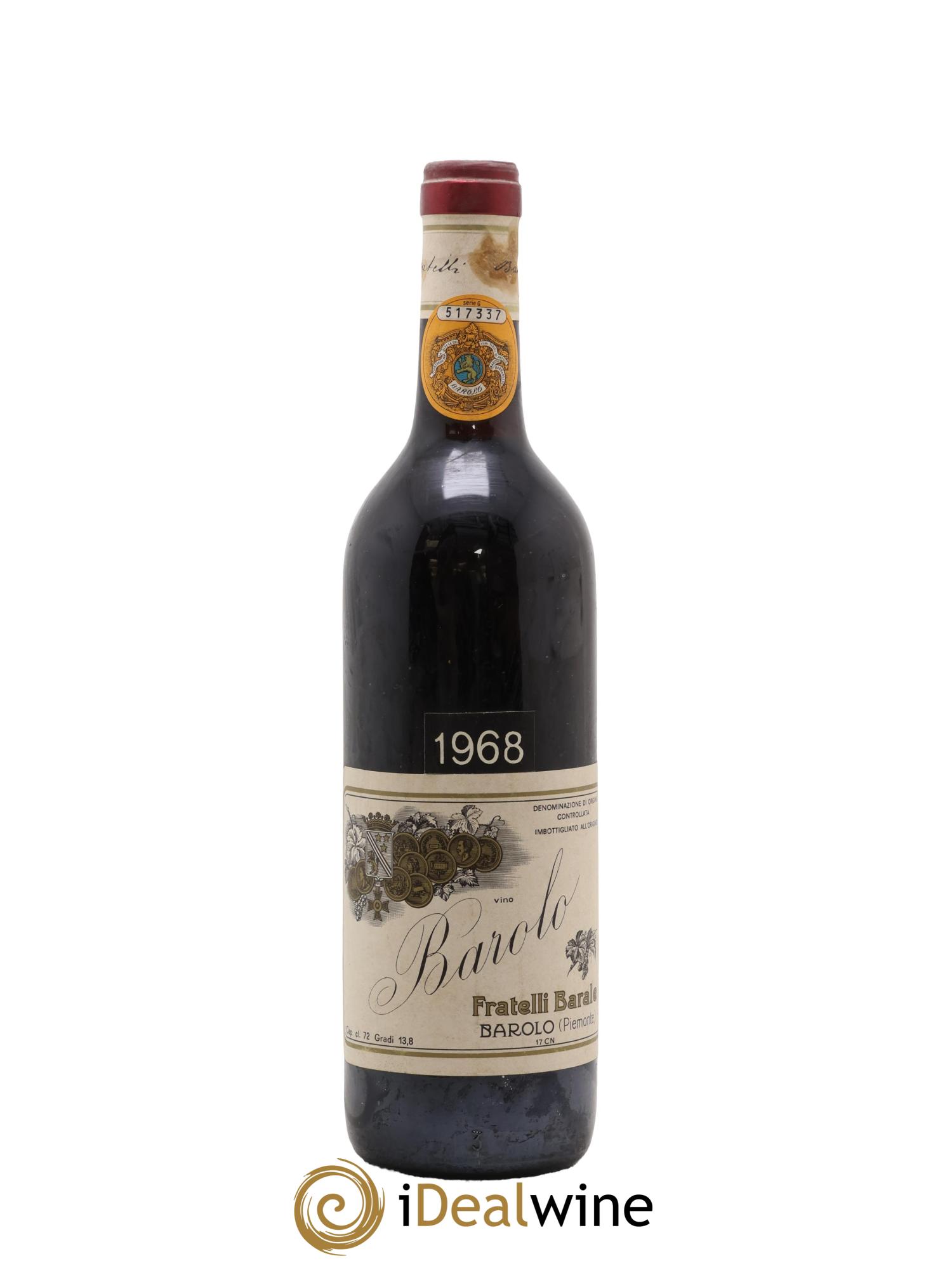 Barolo DOCG Barale Fratelli Del Comune di Barolo 1968 - Lot of 1 bottle - 0