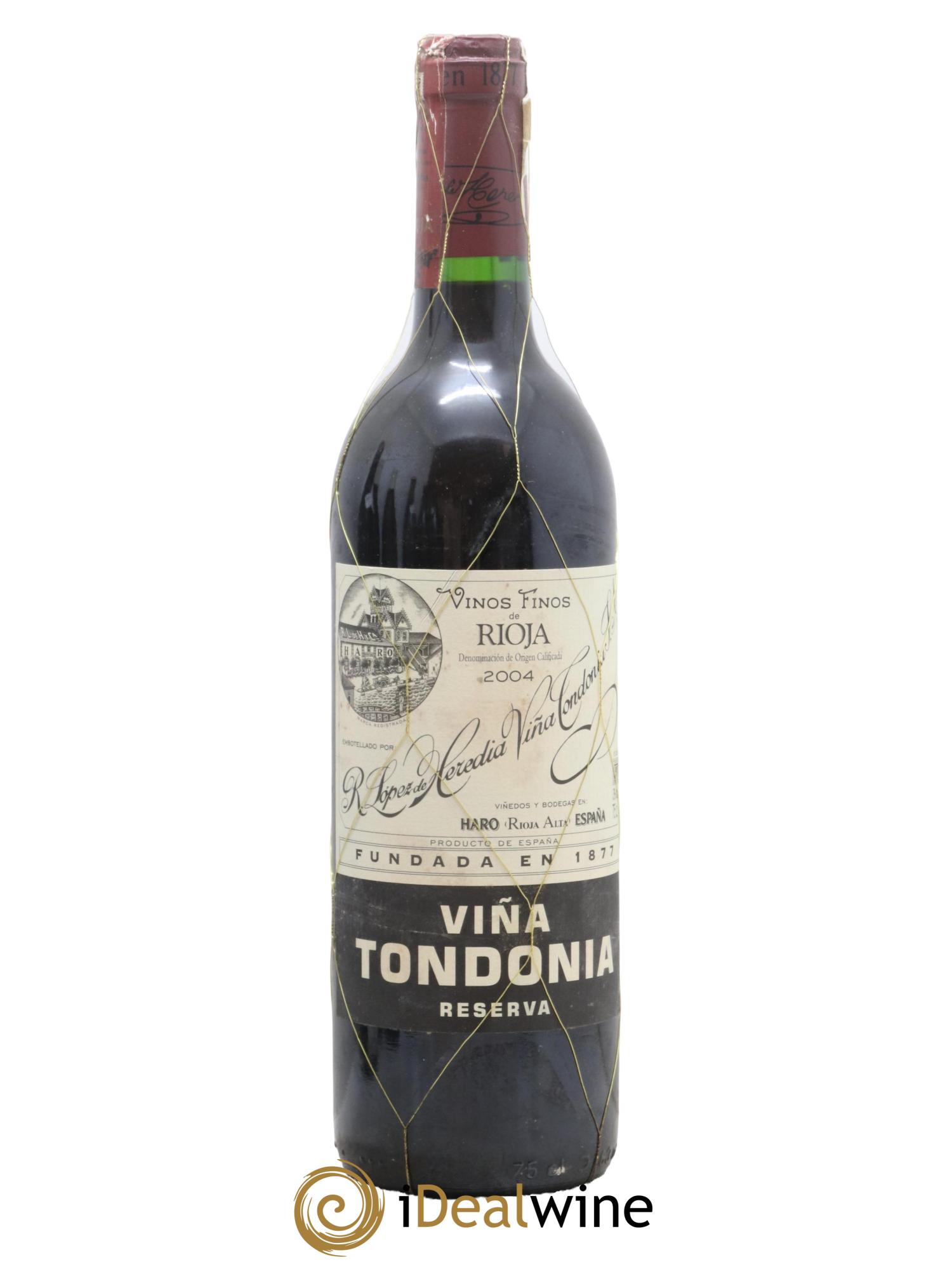 Rioja DOCA Reserva Vina Tondonia R. Lopez de Heredia 2004 - Posten von 1 Flasche - 0