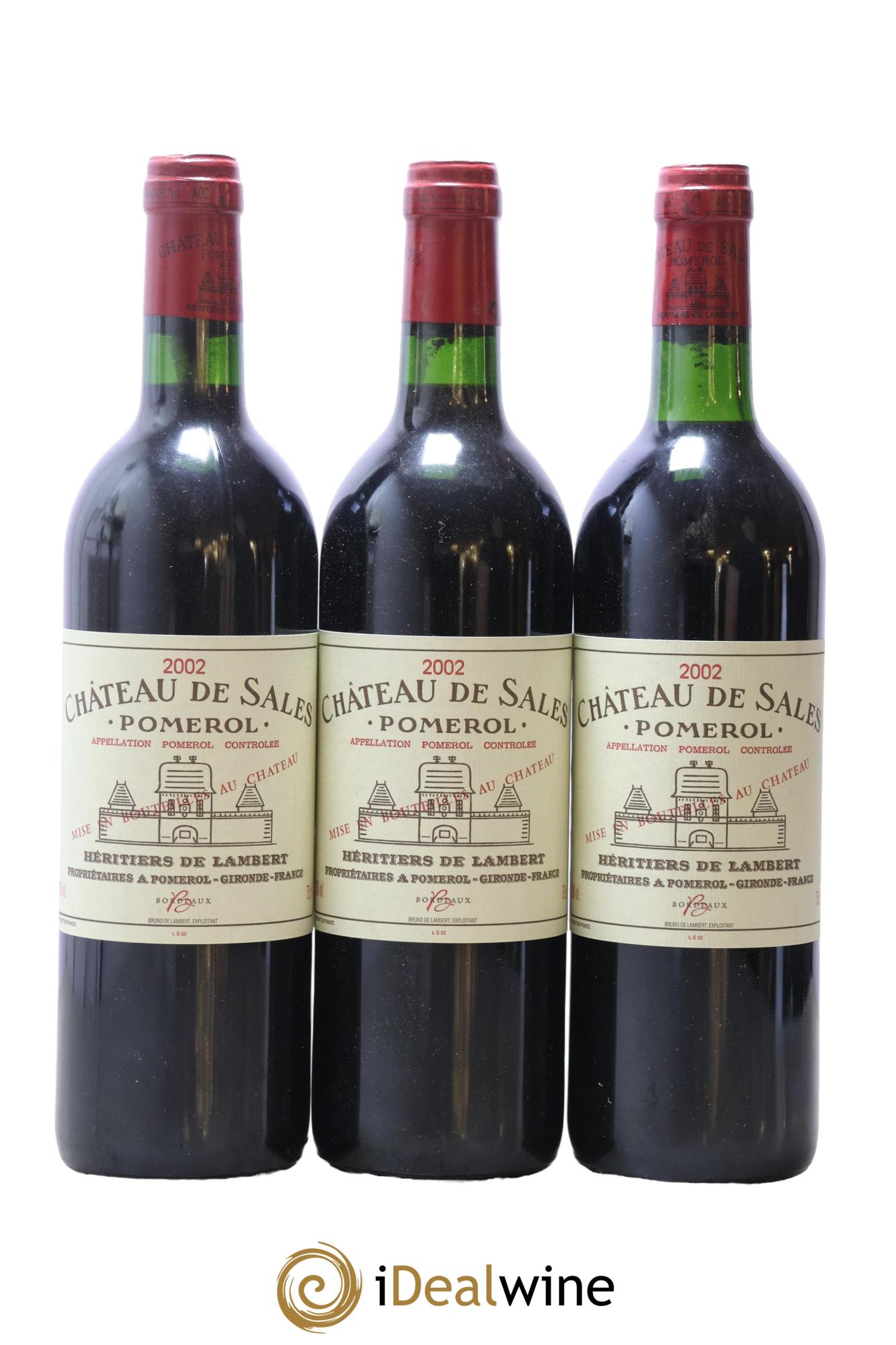 Château de Sales 2002 - Lot of 3 bottles - 0