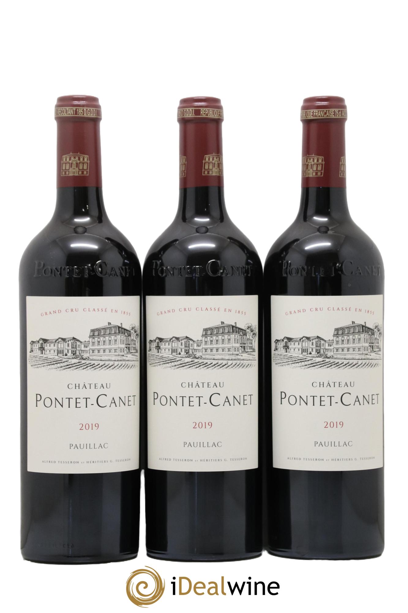 Château Pontet Canet 5ème Grand Cru Classé 2019 - Lotto di 3 bottiglie - 0