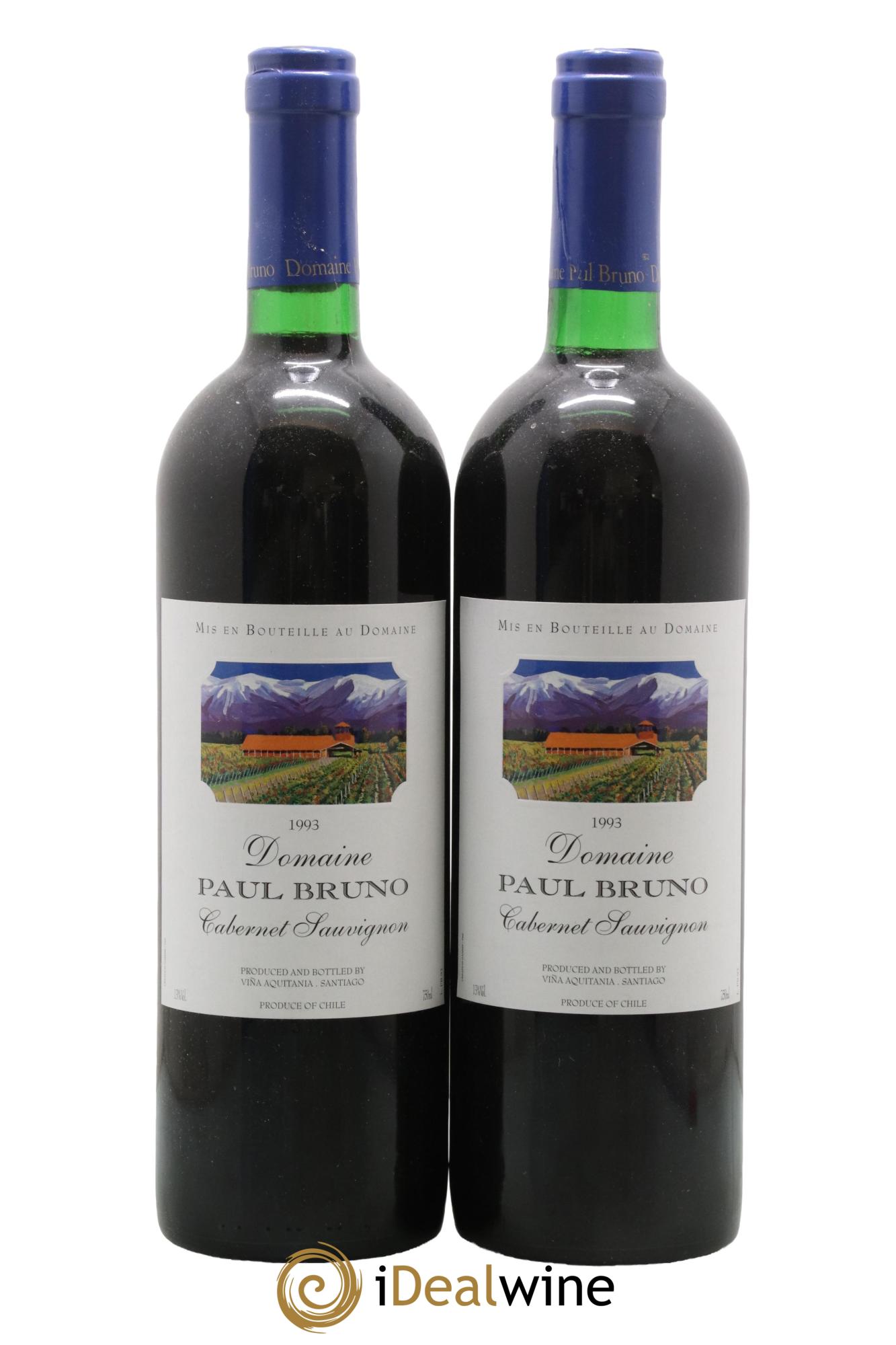Maipo Domaine Paul Bruno Cabernet Sauvignon 1993 - Lot de 2 bouteilles - 0