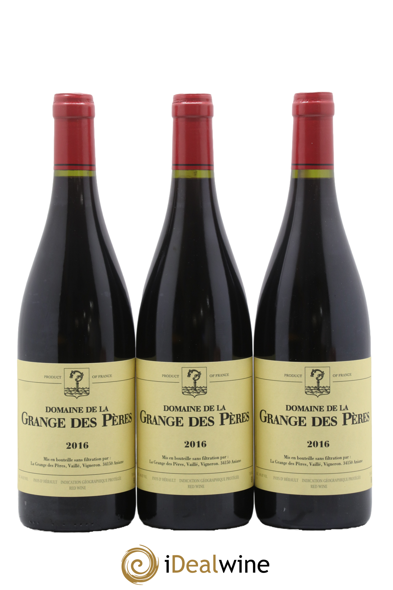 Pays d'Hérault Grange des Pères Laurent Vaillé 2016 - Lot de 3 bouteilles - 0