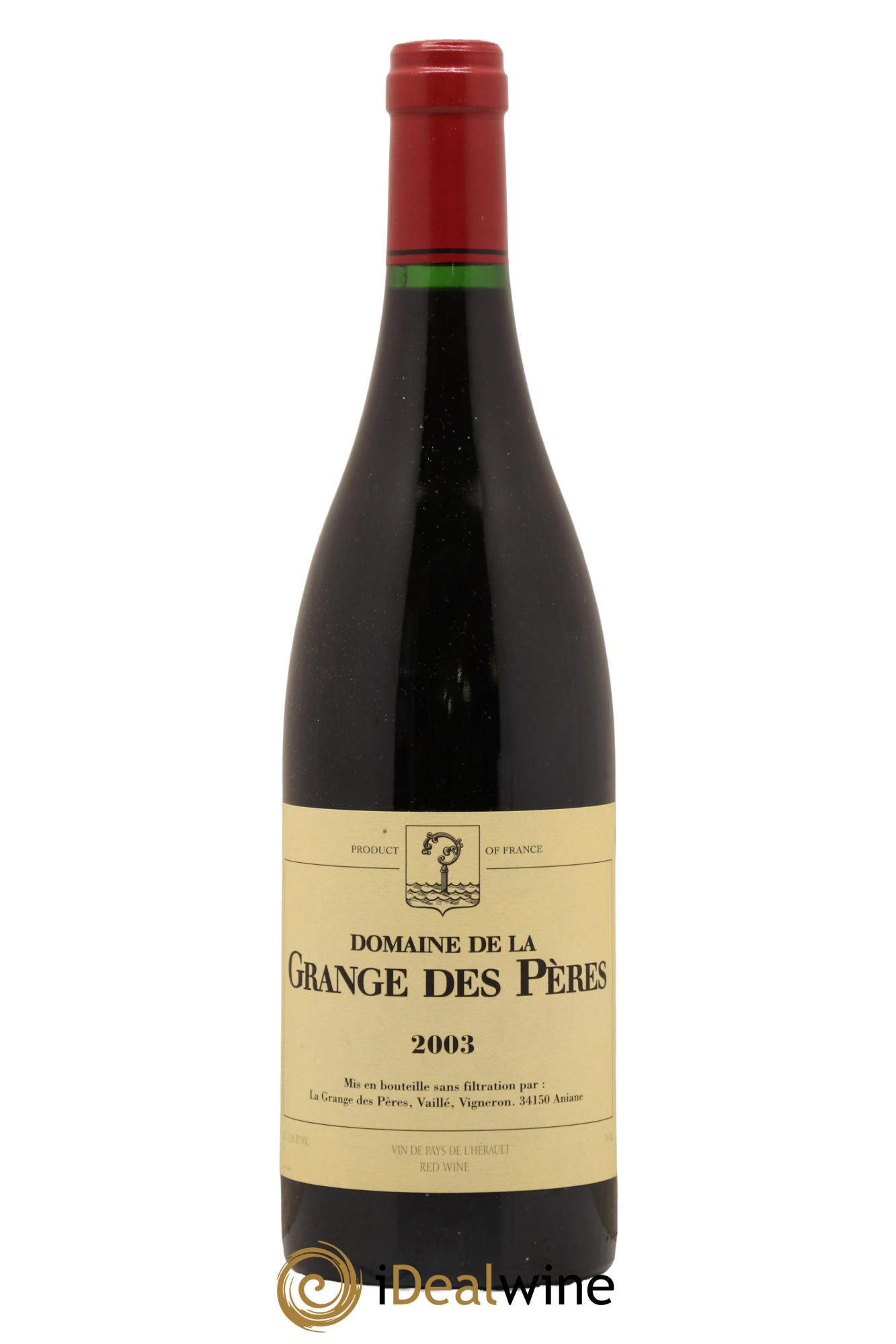 Pays d'Hérault Grange des Pères Laurent Vaillé 2003 - Lot de 1 bouteille - 0