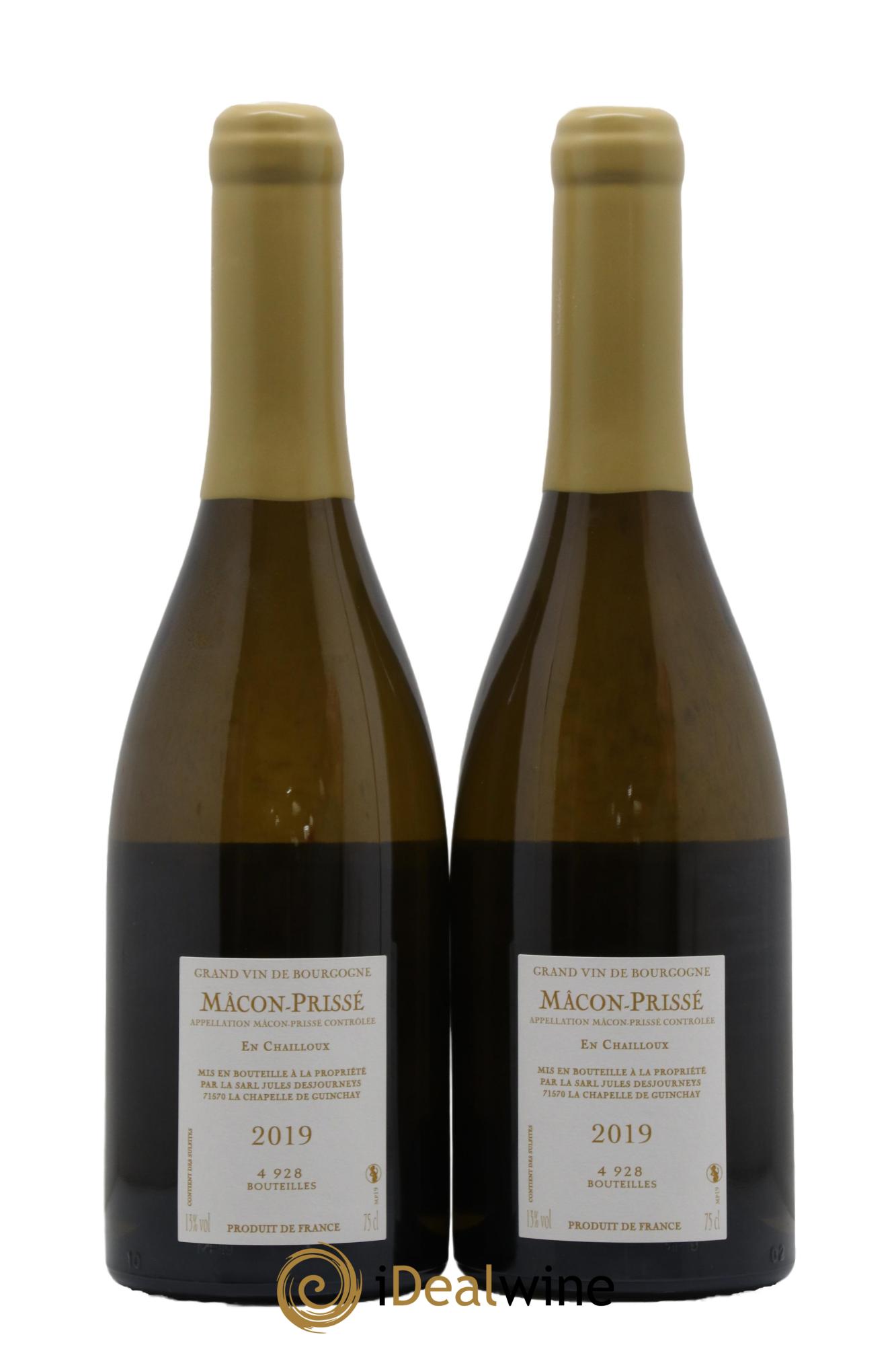 Mâcon Prissé En Chailloux J.Desjourneys 2019 - Lot de 2 bouteilles - 1