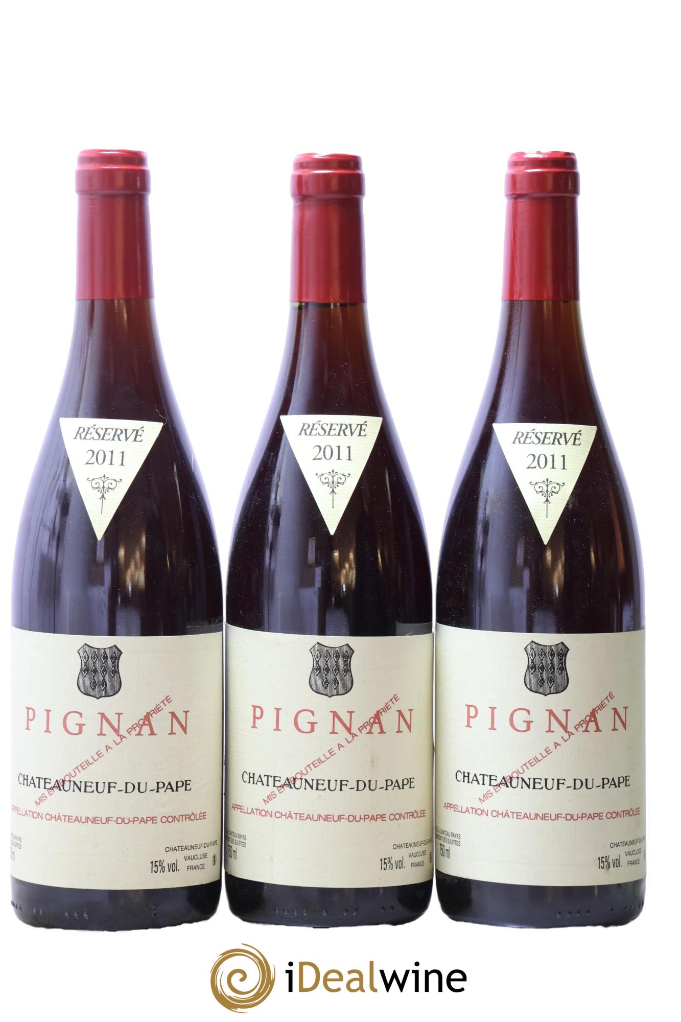 Châteauneuf-du-Pape Pignan Emmanuel Reynaud 2011 - Lot de 3 bouteilles - 0